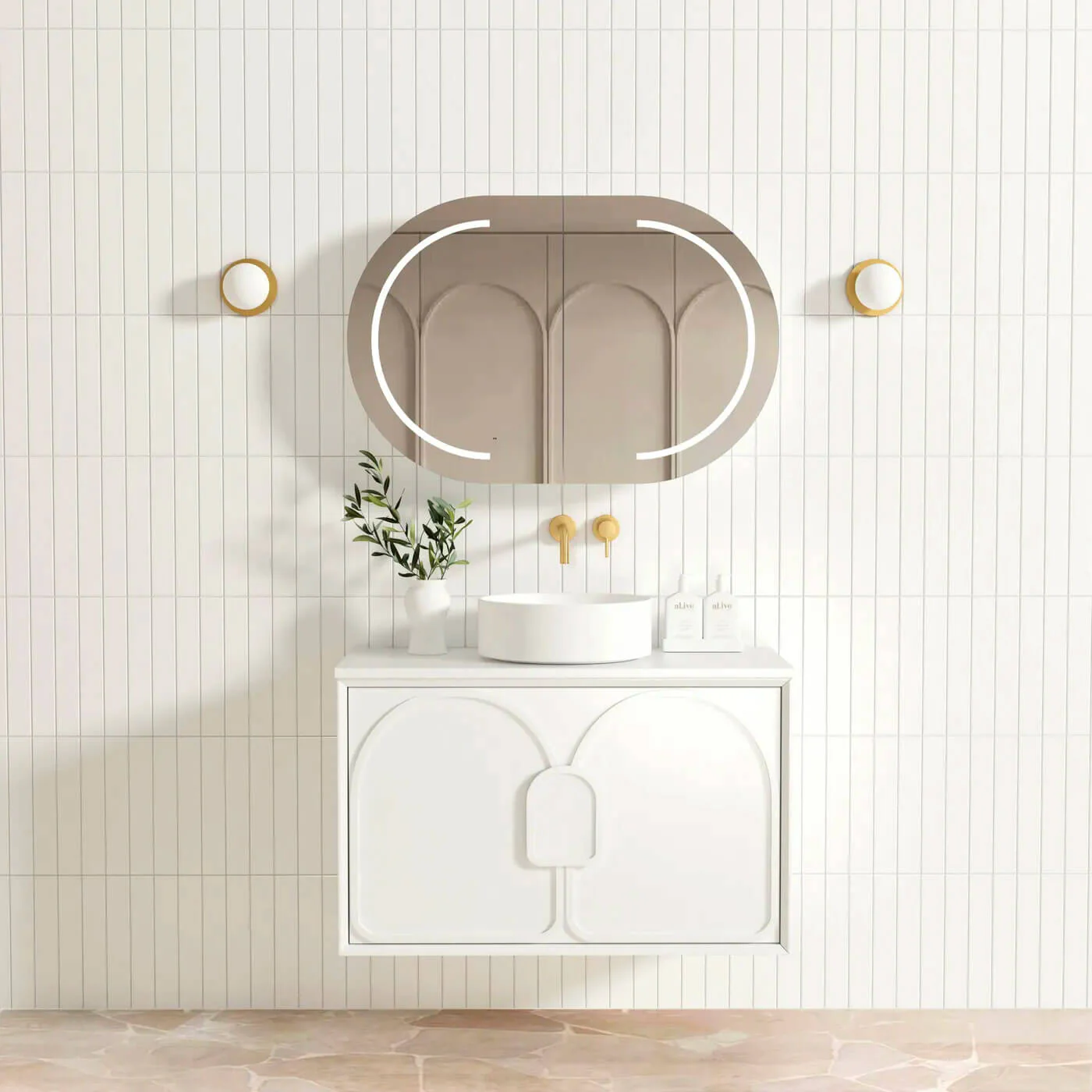 Laguna Satin White Wall Hung Vanity - Image 4
