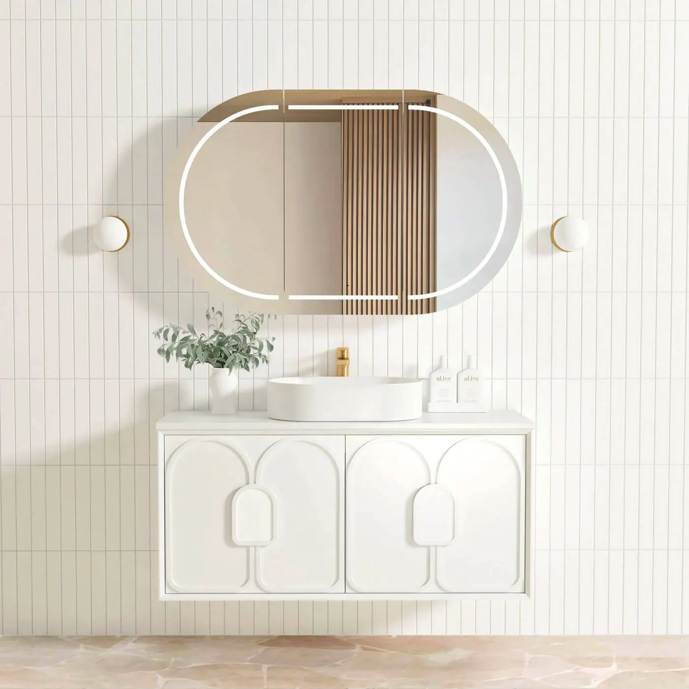 Laguna Satin White Wall Hung Vanity - Image 5