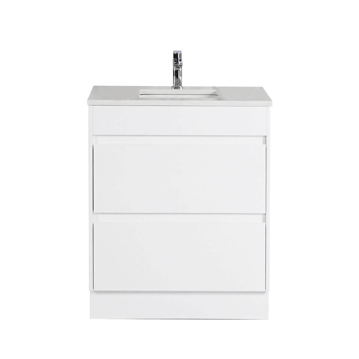 Leona White Drawers Only Floor Mounted Vanity - Image 3