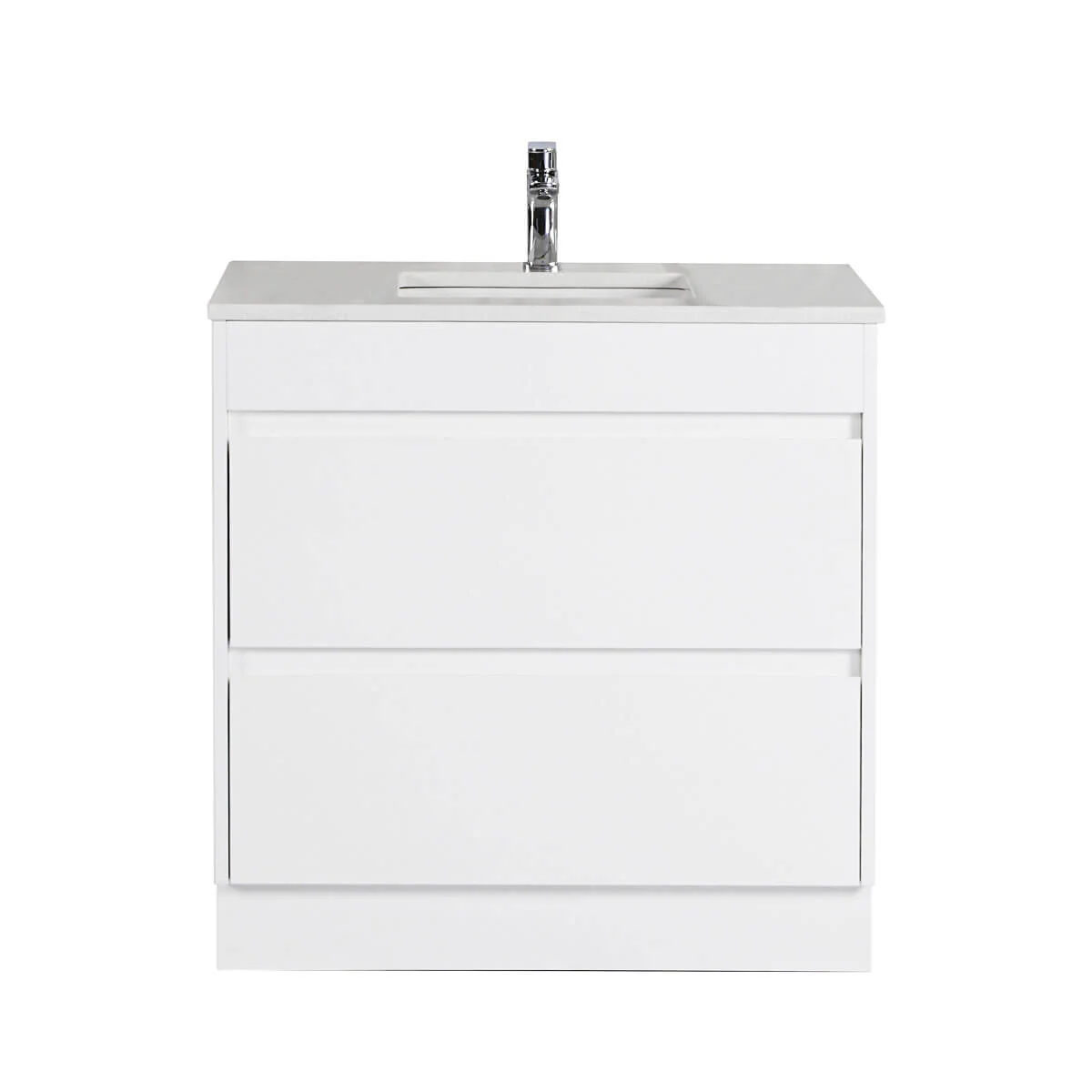 Leona White Drawers Only Floor Mounted Vanity - Image 4