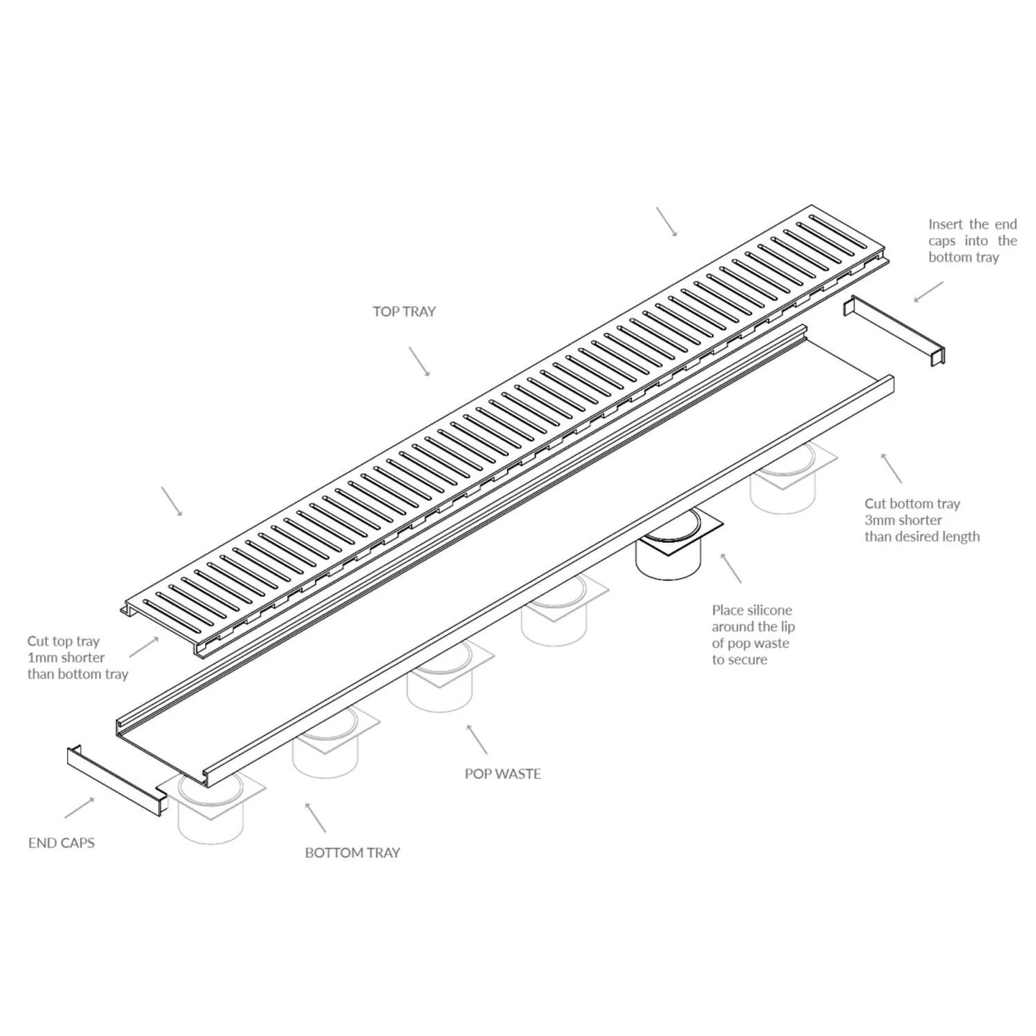 Lauxes NeXT Gen 35 Shower Grate 35x100mm - Image 4