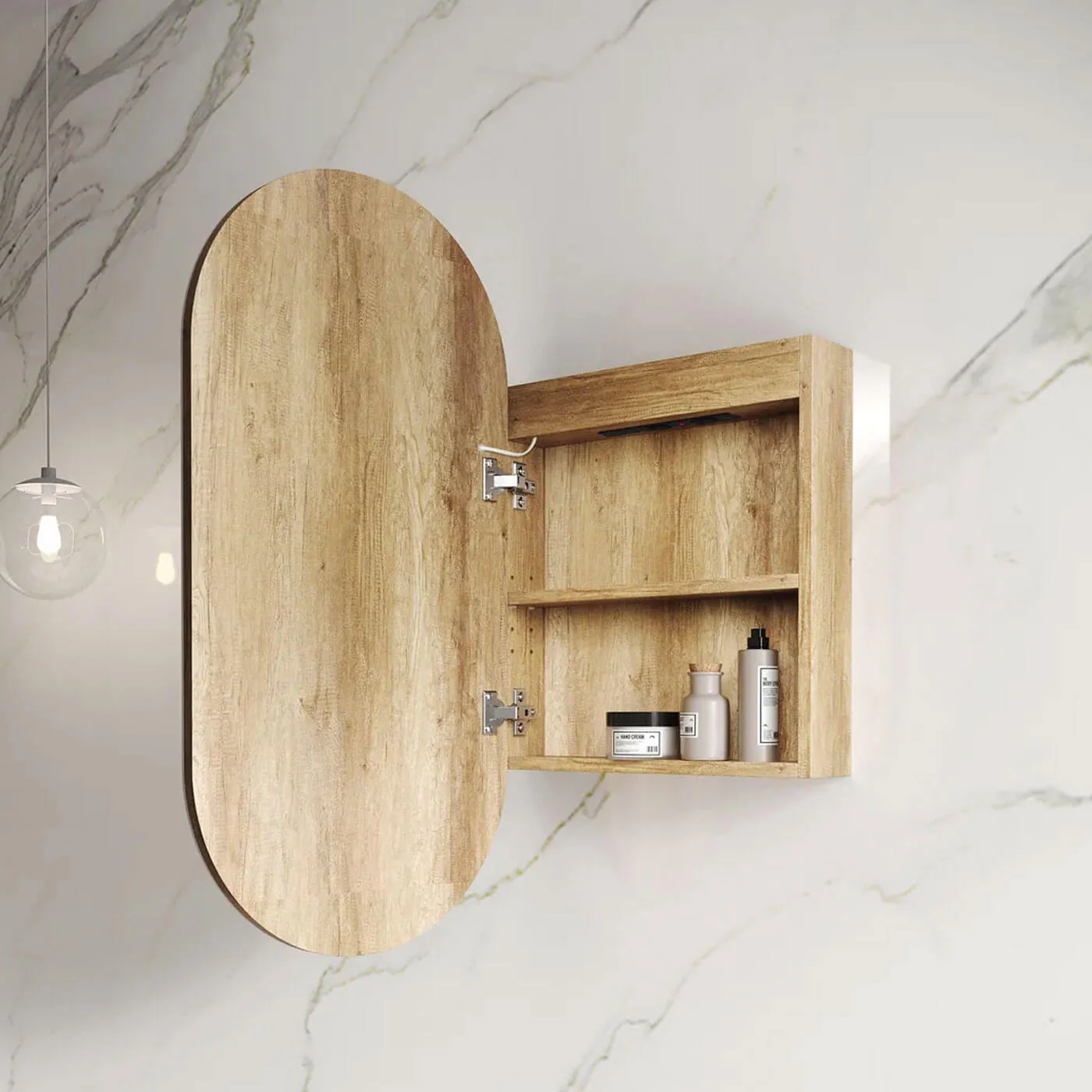 Noosa LED Pill Mirror Shaving Cabinet 900x450mm - Image 2