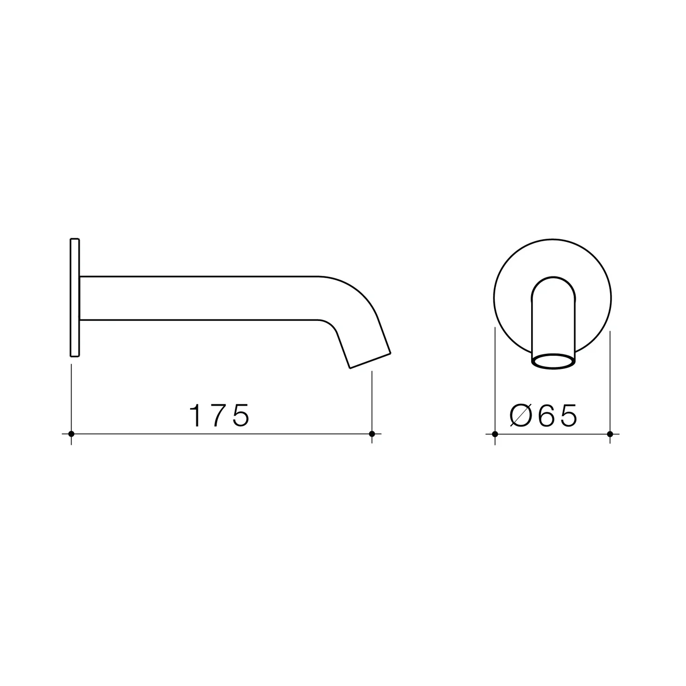 Liano II Curved Wall Spout 180-210mm - Image 6