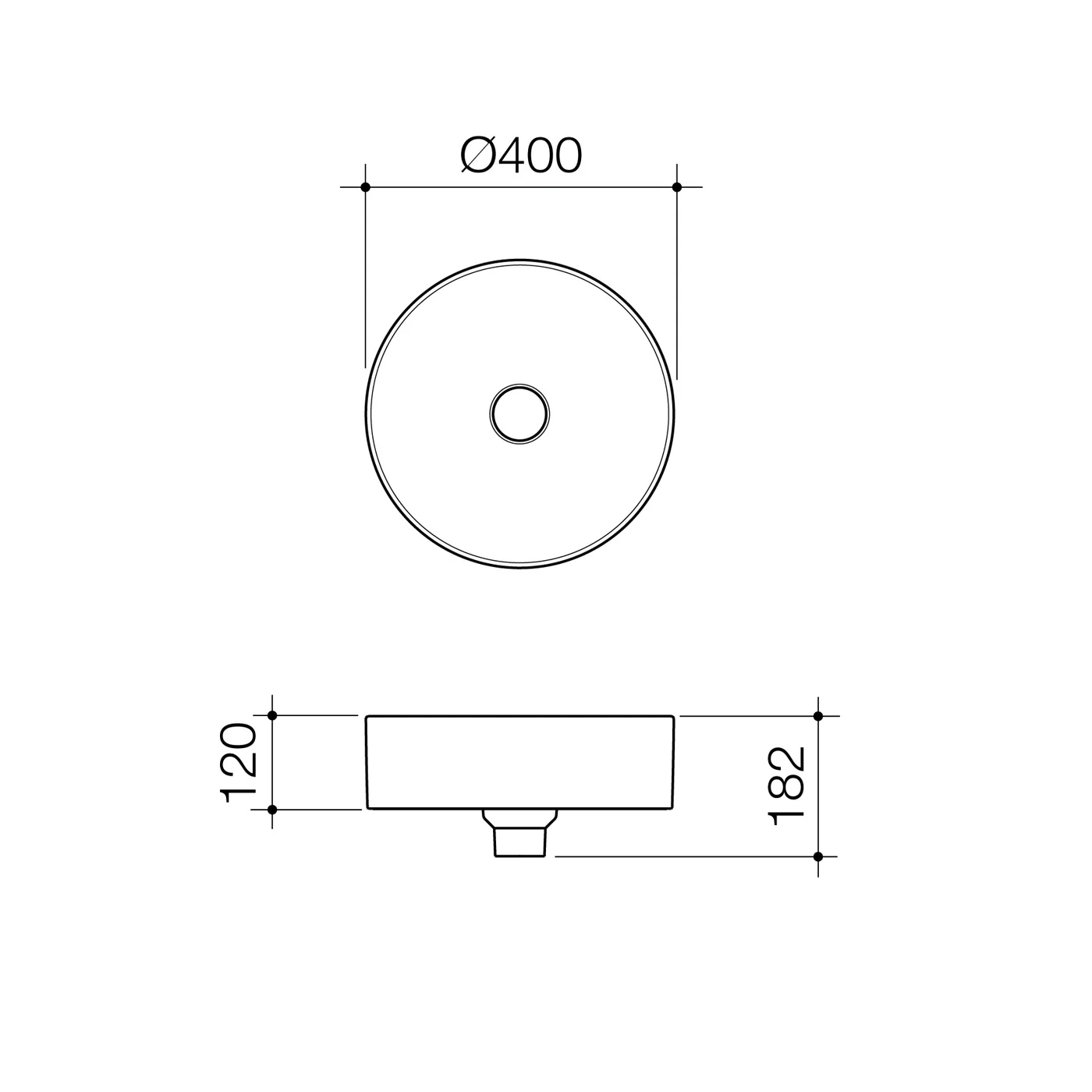 Liano II Round Above Counter Basin 400mm - Image 8