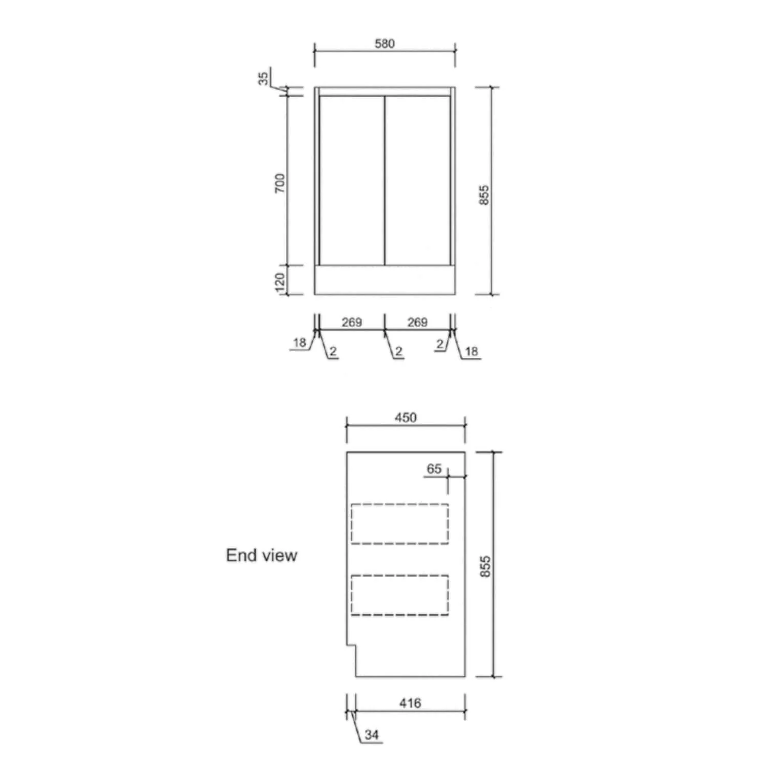 Limson White Soft-Close Floor Mounted Vanity - Image 10