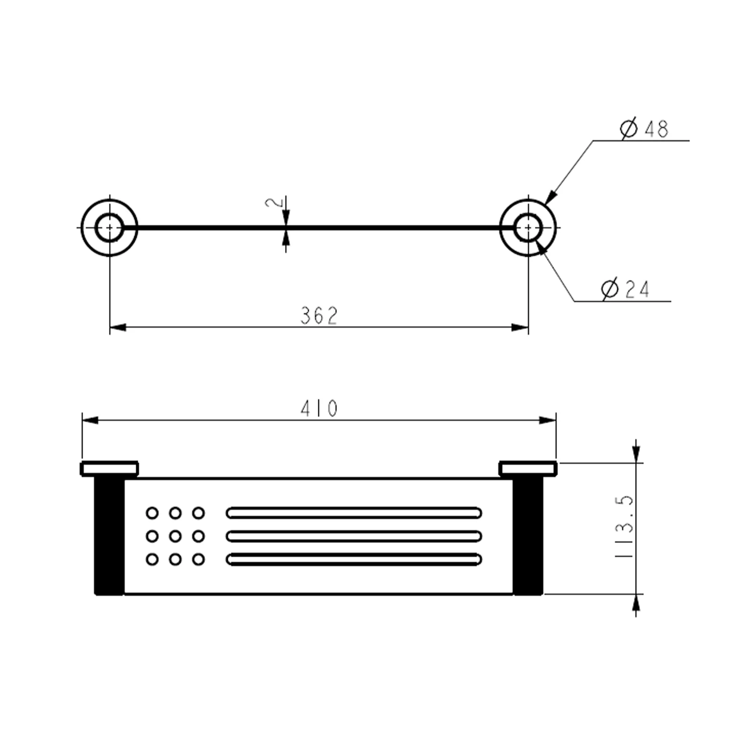 Linie Fluted Shower Shelf - Image 5