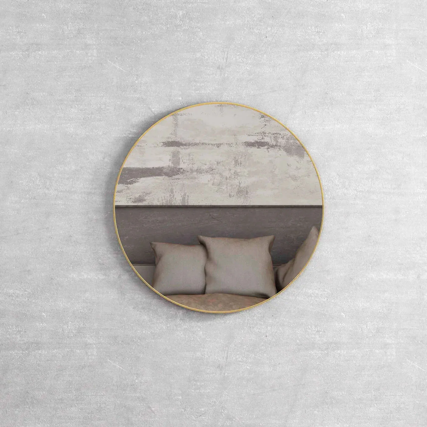 London Circle Metal Frame Mirror 700mm - Image 3