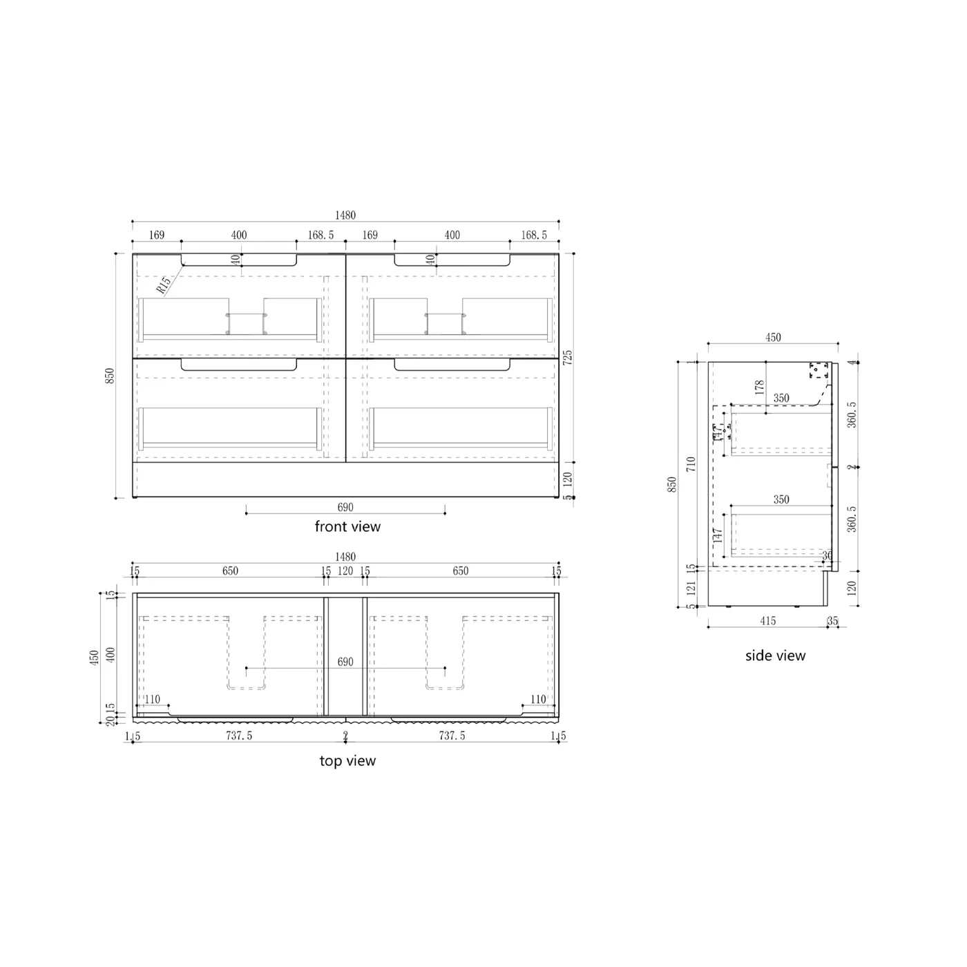 Lovina Fluted Freestanding Vanity - Image 12