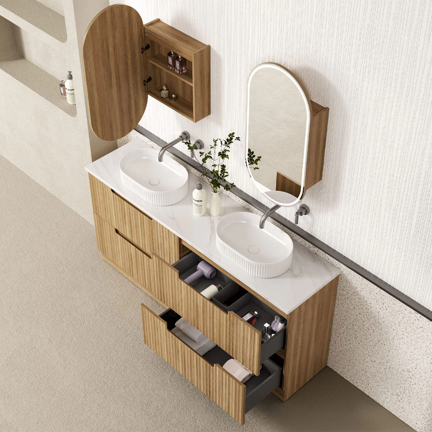 Lovina Fluted Freestanding Vanity - Image 7