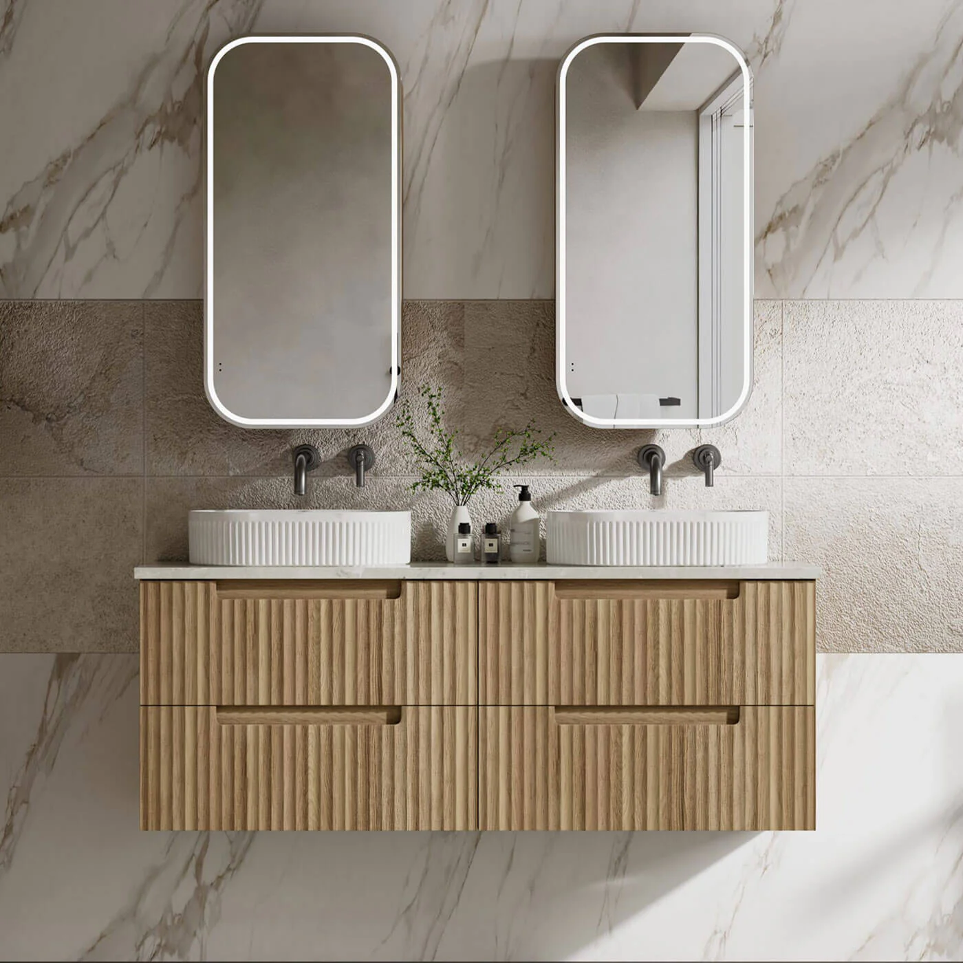 Lovina Fluted Wall Hung Vanity