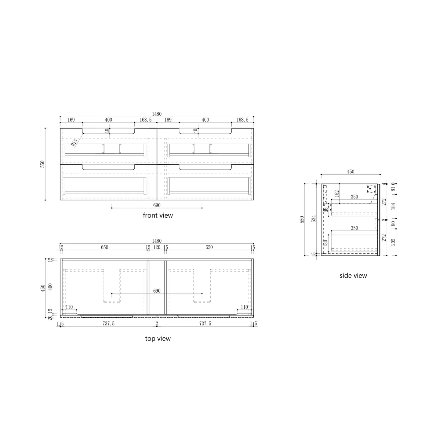 Lovina Fluted Wall Hung Vanity - Image 12