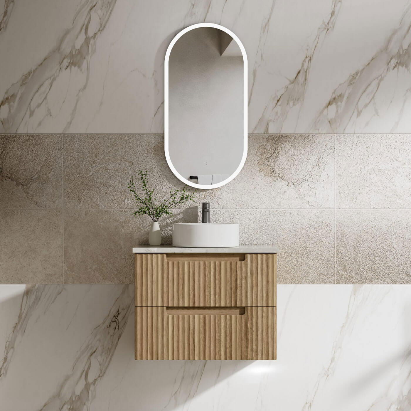 Lovina Fluted Wall Hung Vanity - Image 3