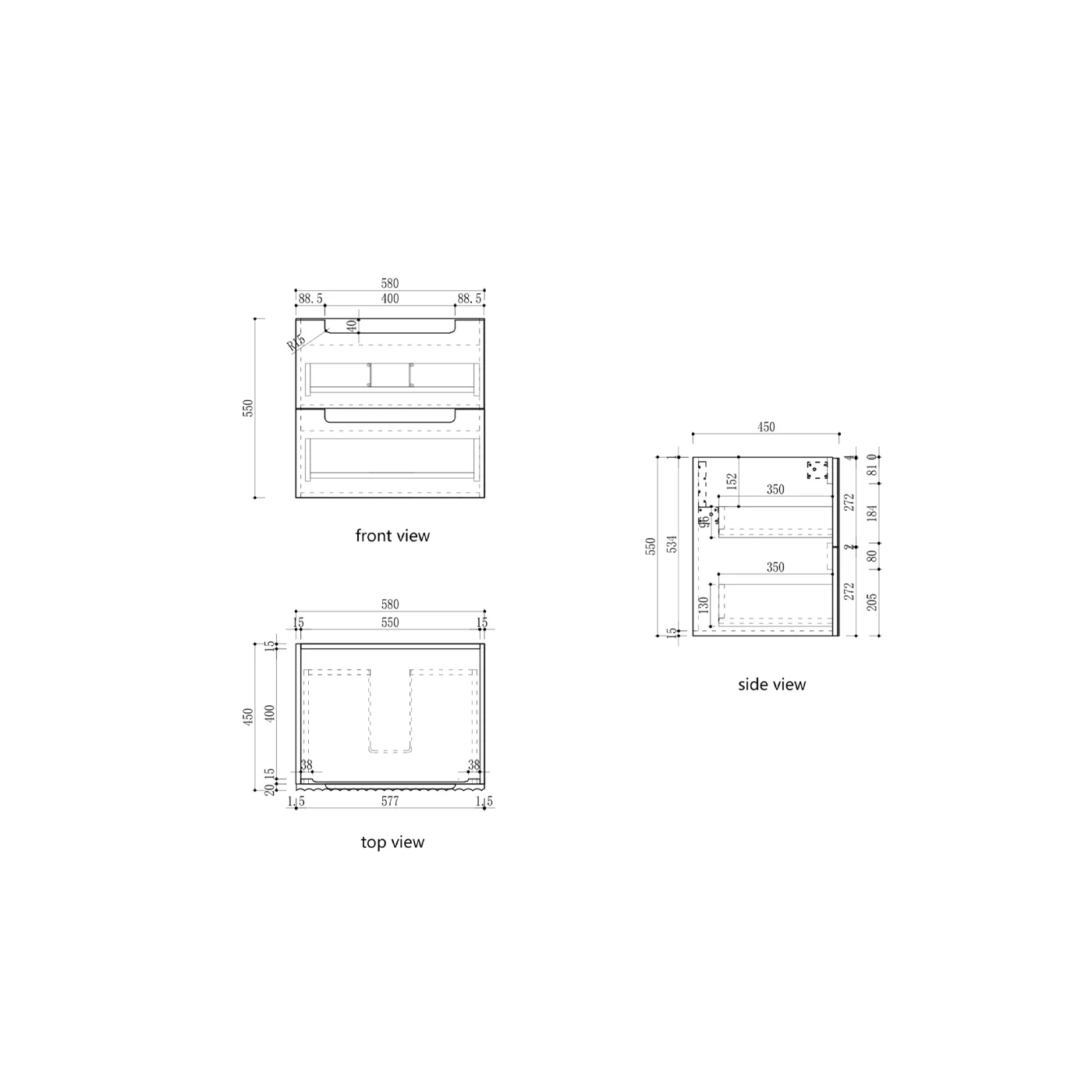 Lovina Fluted Wall Hung Vanity - Image 8