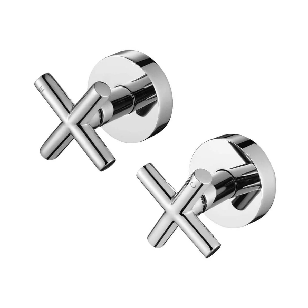 Lukas Cross Handle Hot/Cold Assembly Tap Set - Image 5
