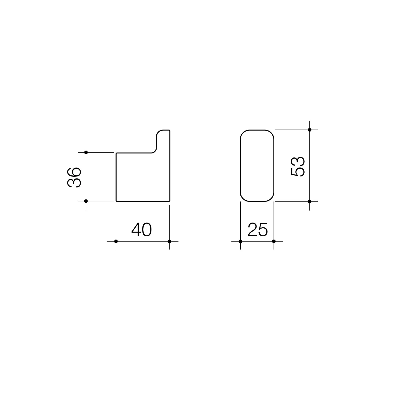 Luna Square Robe Hook - Image 5