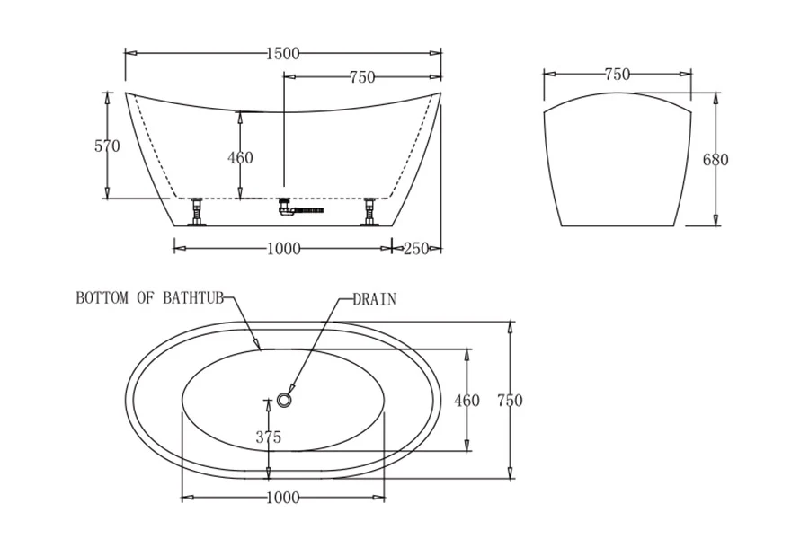 Lyon Freestanding Bathtub - Image 3
