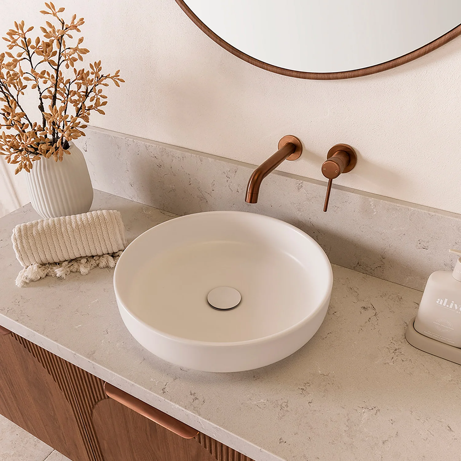 Monroe Round Ceramic Basin 400mm - Image 9