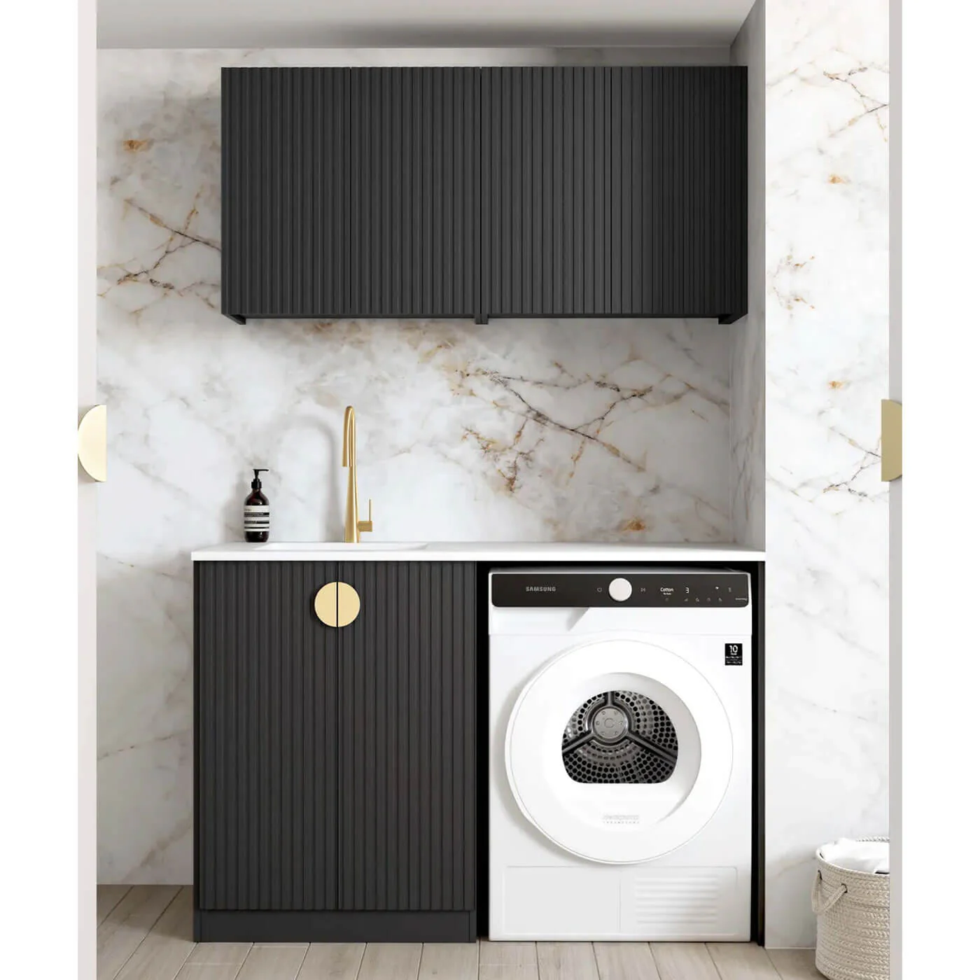 Marlo Fluted Laundry Cabinet Kit 1300mm - Image 2