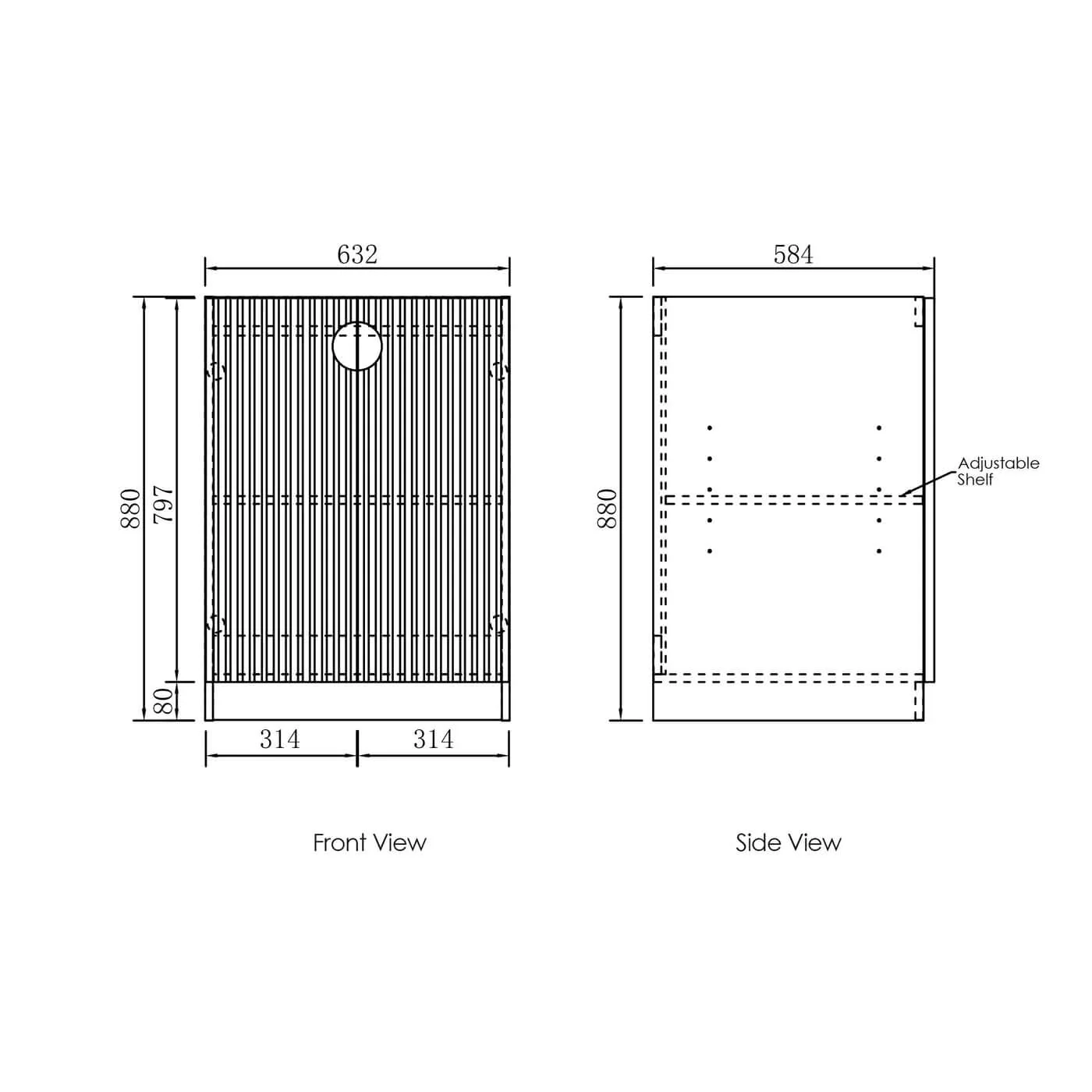 Marlo Fluted Laundry Cabinet Kit 1300mm - Image 6