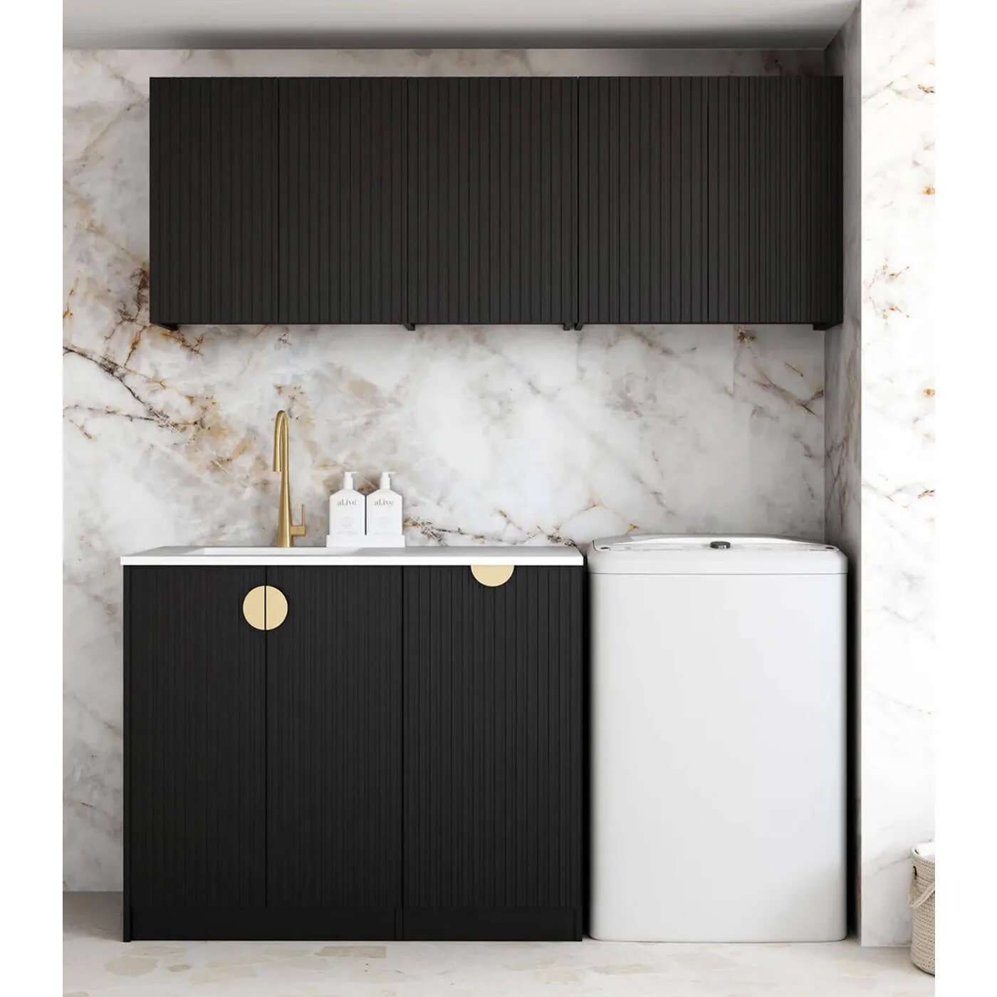 Marlo Fluted Laundry Cabinet Kit 1715mm - Image 3