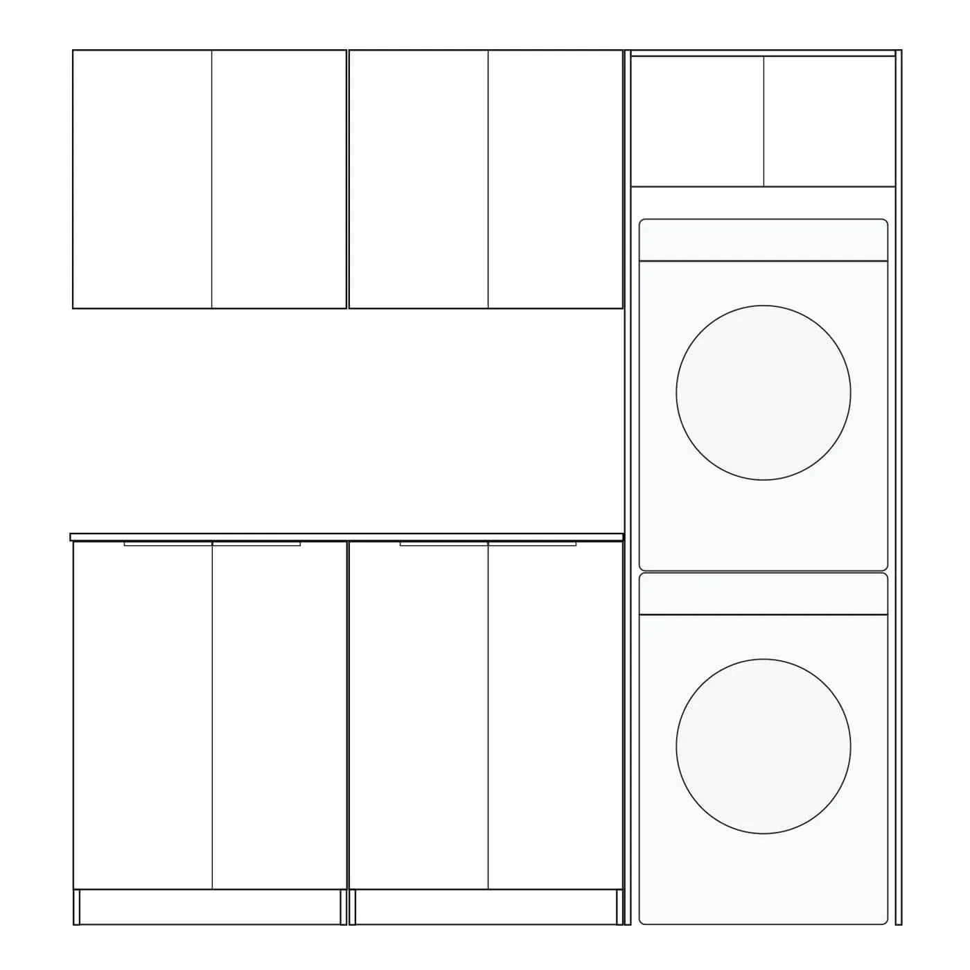 Marlo Fluted Laundry Cabinet Kit 1960mm - Image 3