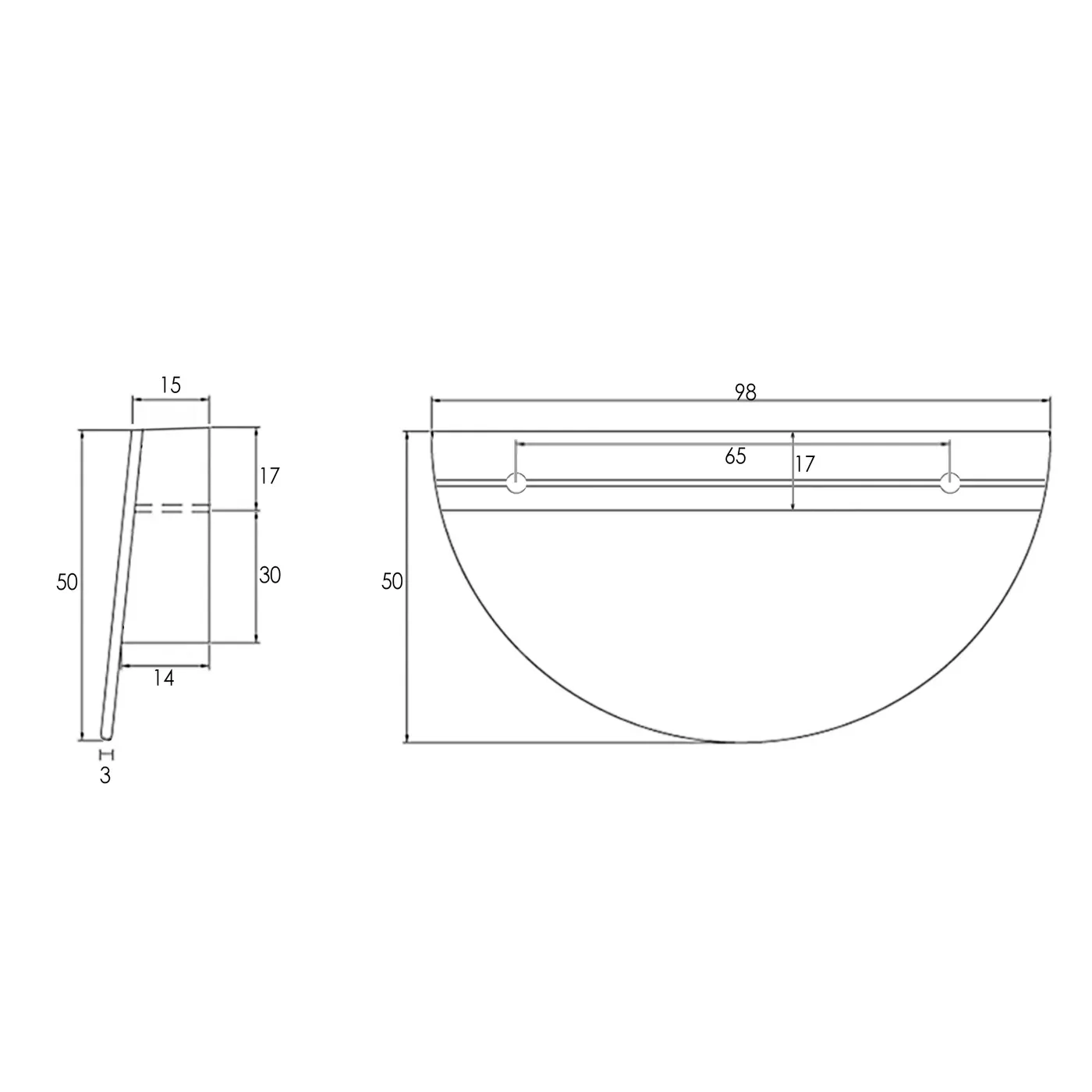 Marlo Half Moon Vanity Drawer Handle - Image 5