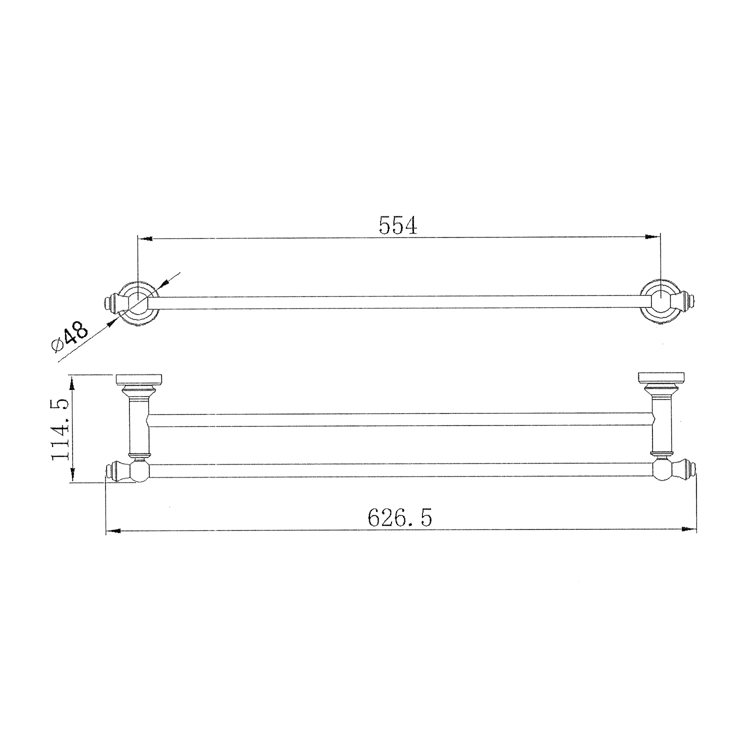 Medoc Round Double Towel Rail - Image 5