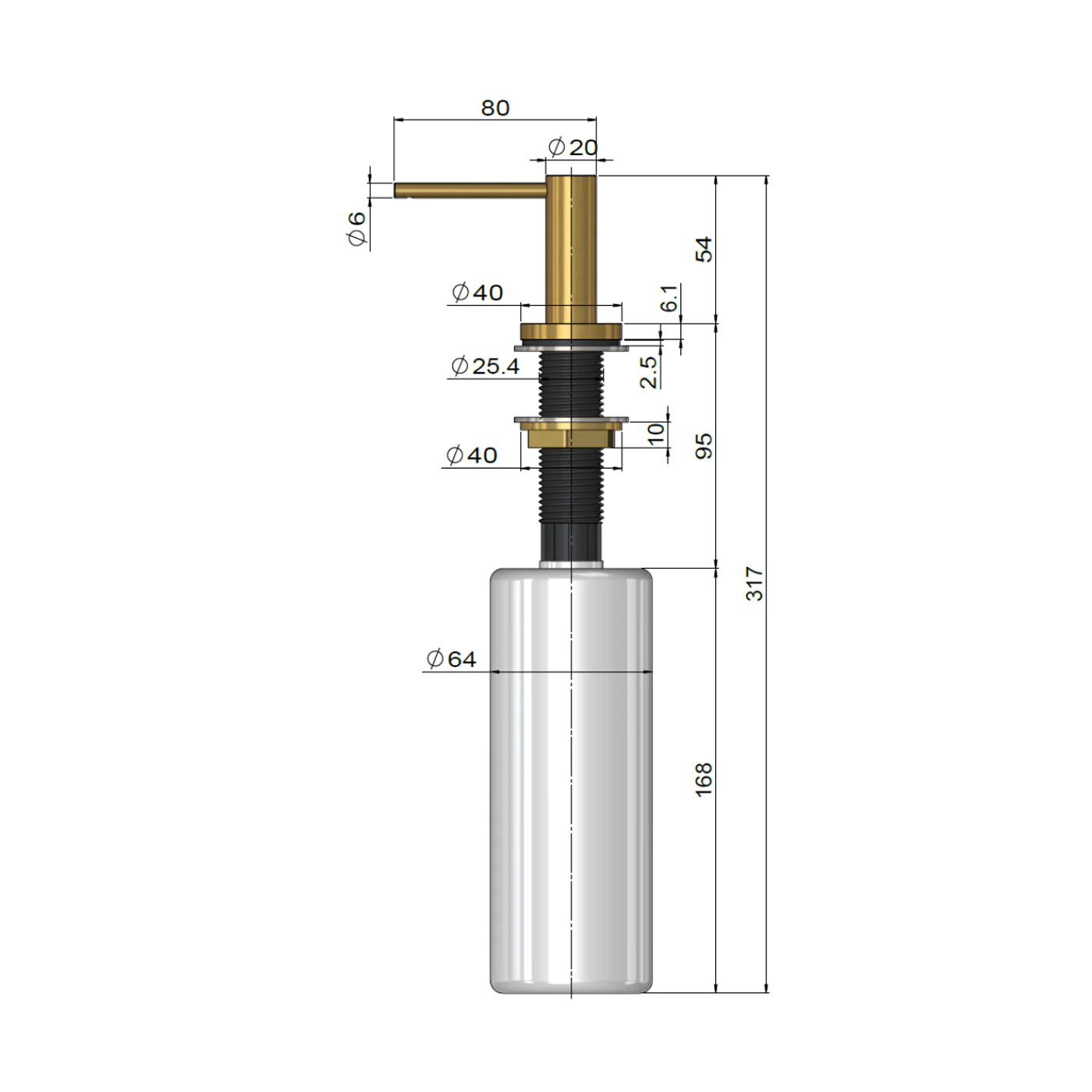 Meir Benchtop Soap Dispenser - Image 7