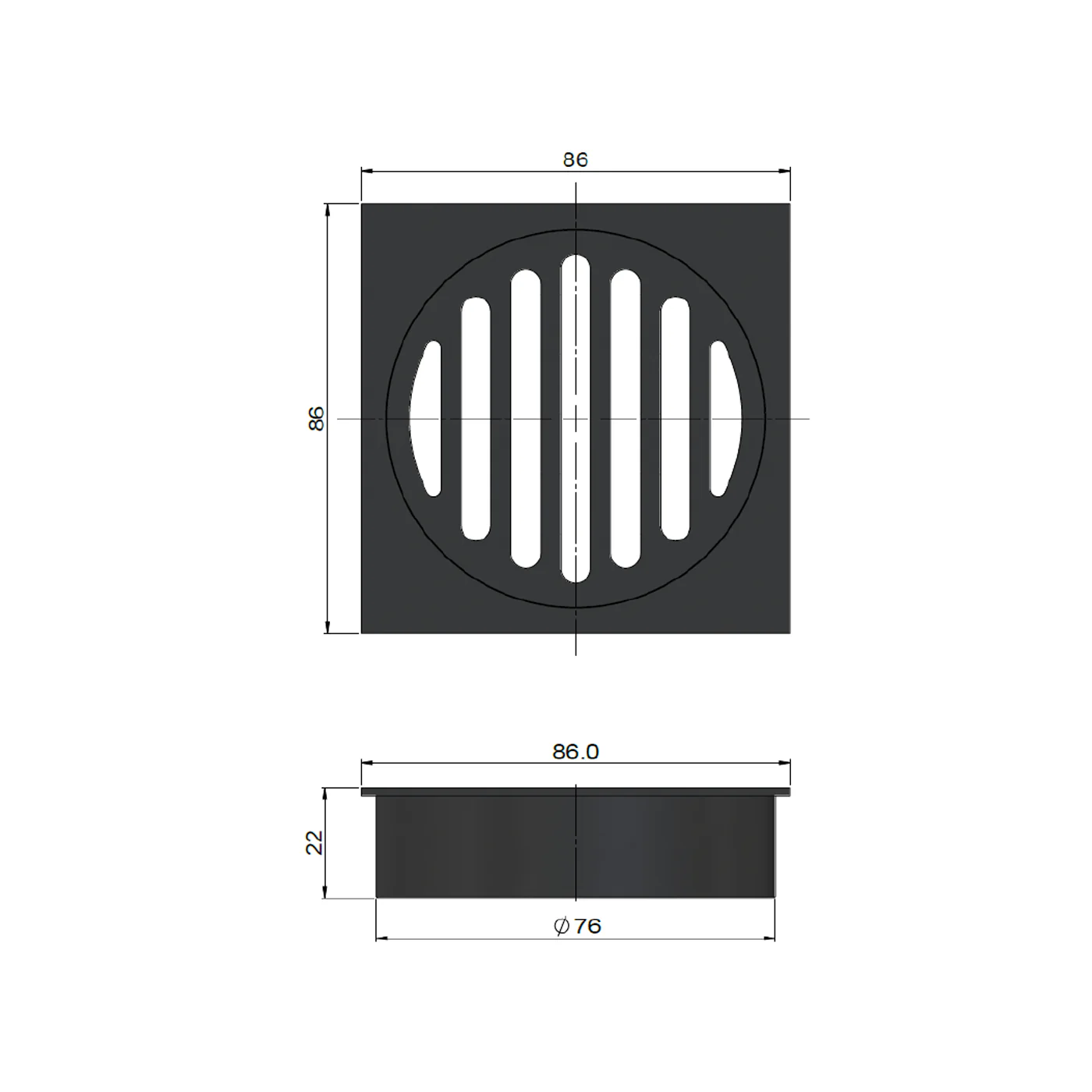 Meir Floor Waste 80mm Outlet - Image 8