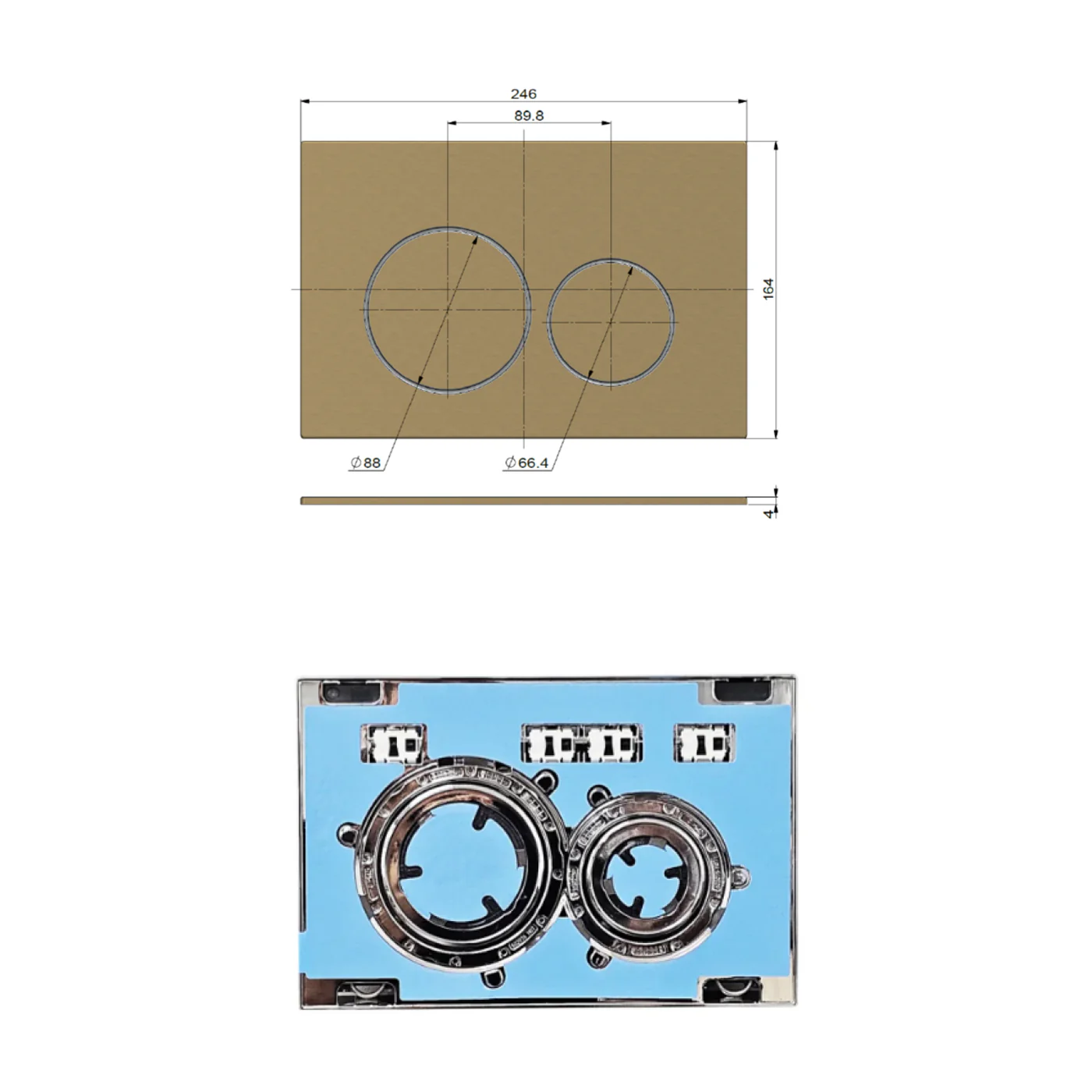 Meir Geberit Toilet Flush Button - Image 6