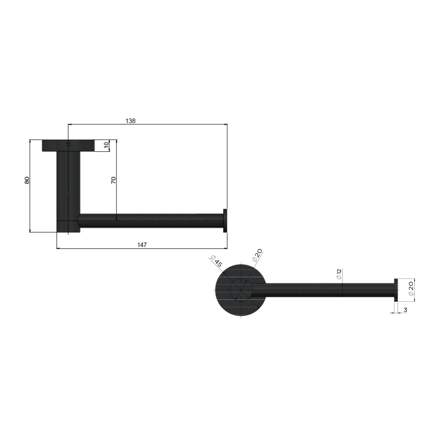Meir Round Toilet Roll Holder - Image 8