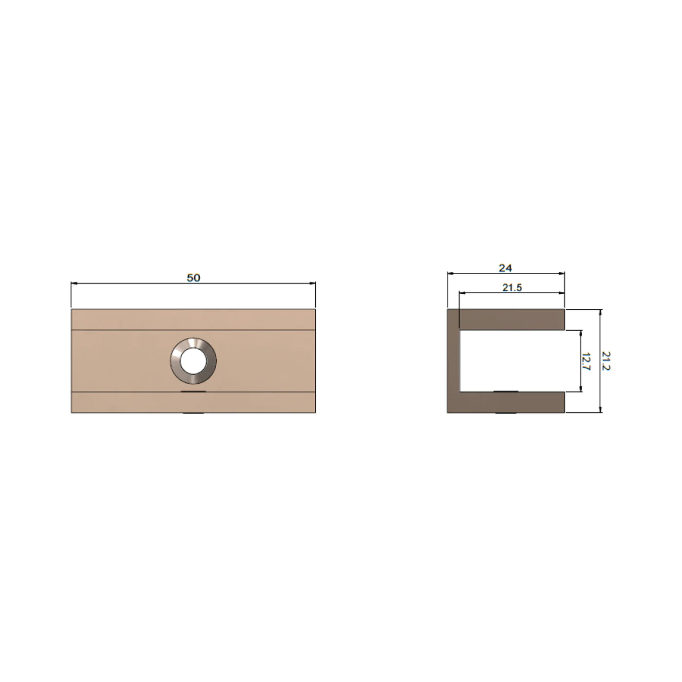Meir Shower Screen U Bracket - Image 6