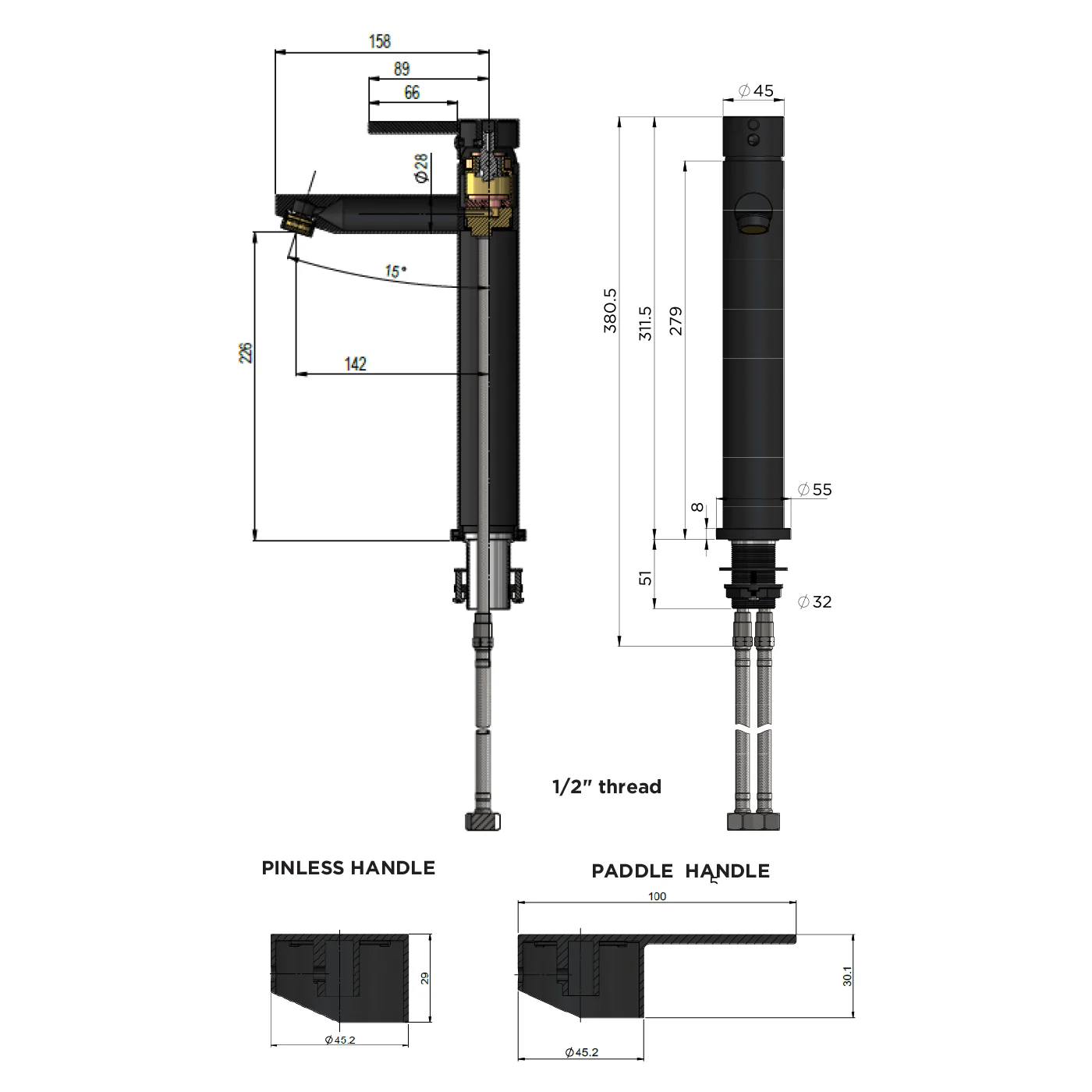 Meir Tall Basin Mixer - Image 8