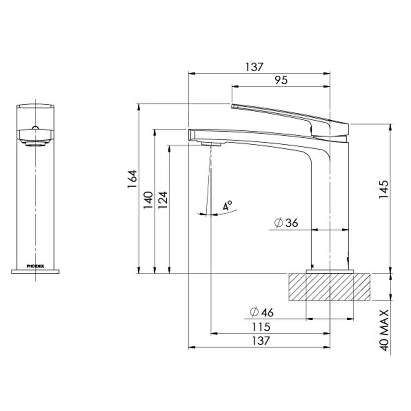 Mekko Short Basin Mixer - Image 5