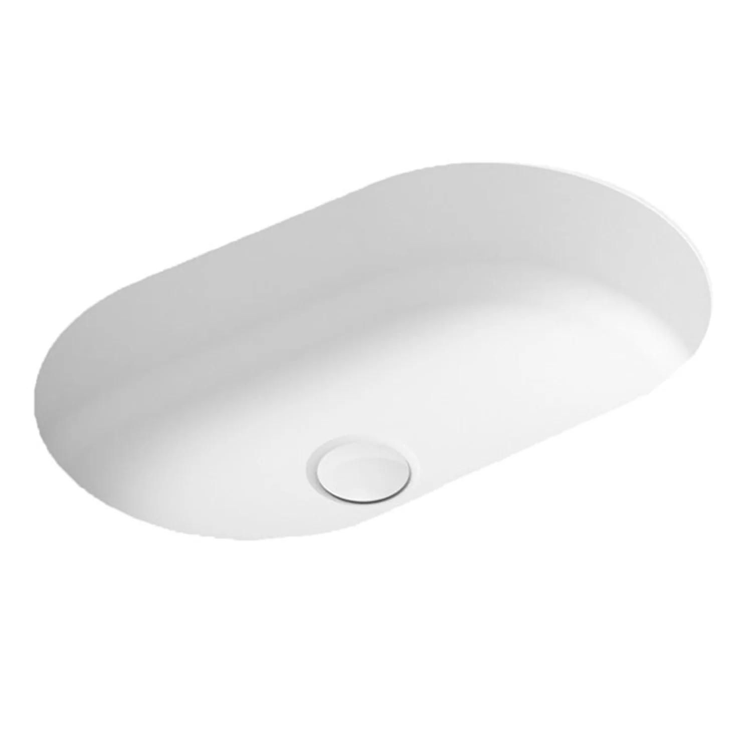 Mila Oval Undermount Solid Surface Basin 545x355mm - Image 2