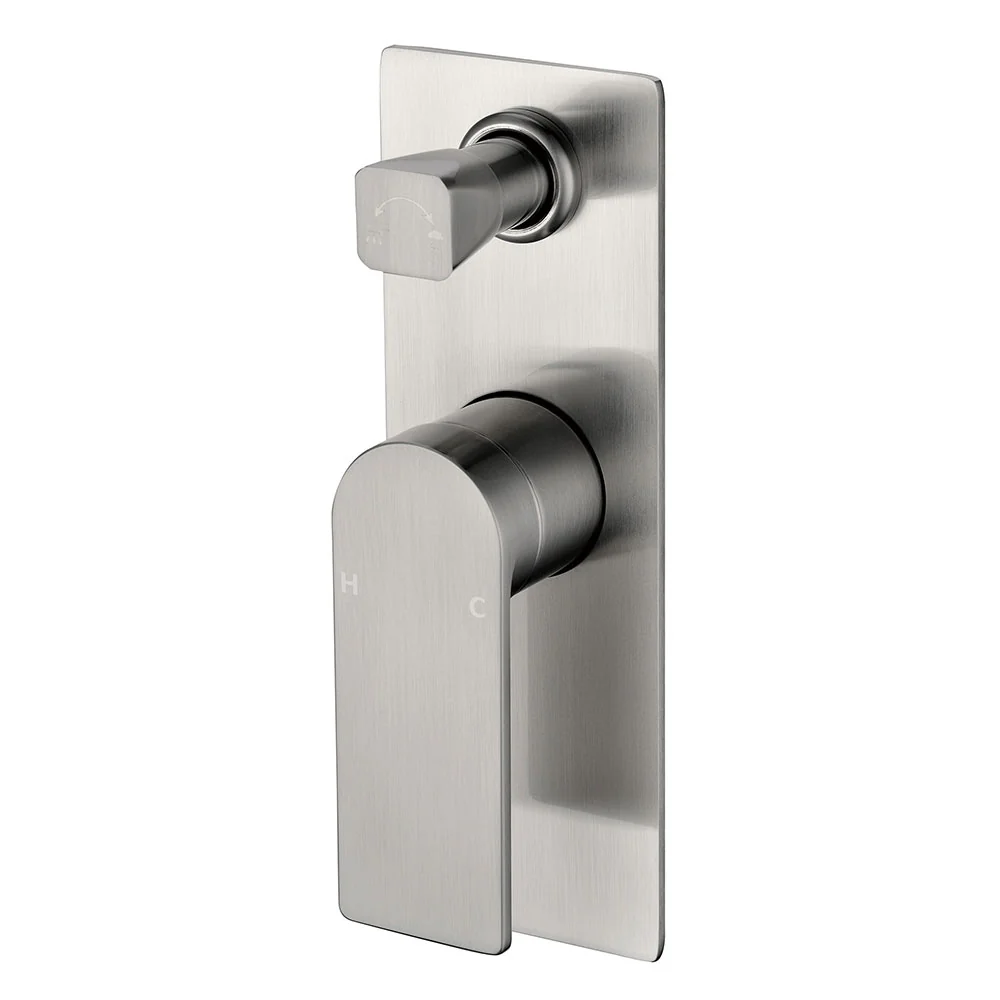 Milan Flat Edge Shower Wall Mixer with Diverter - Image 3