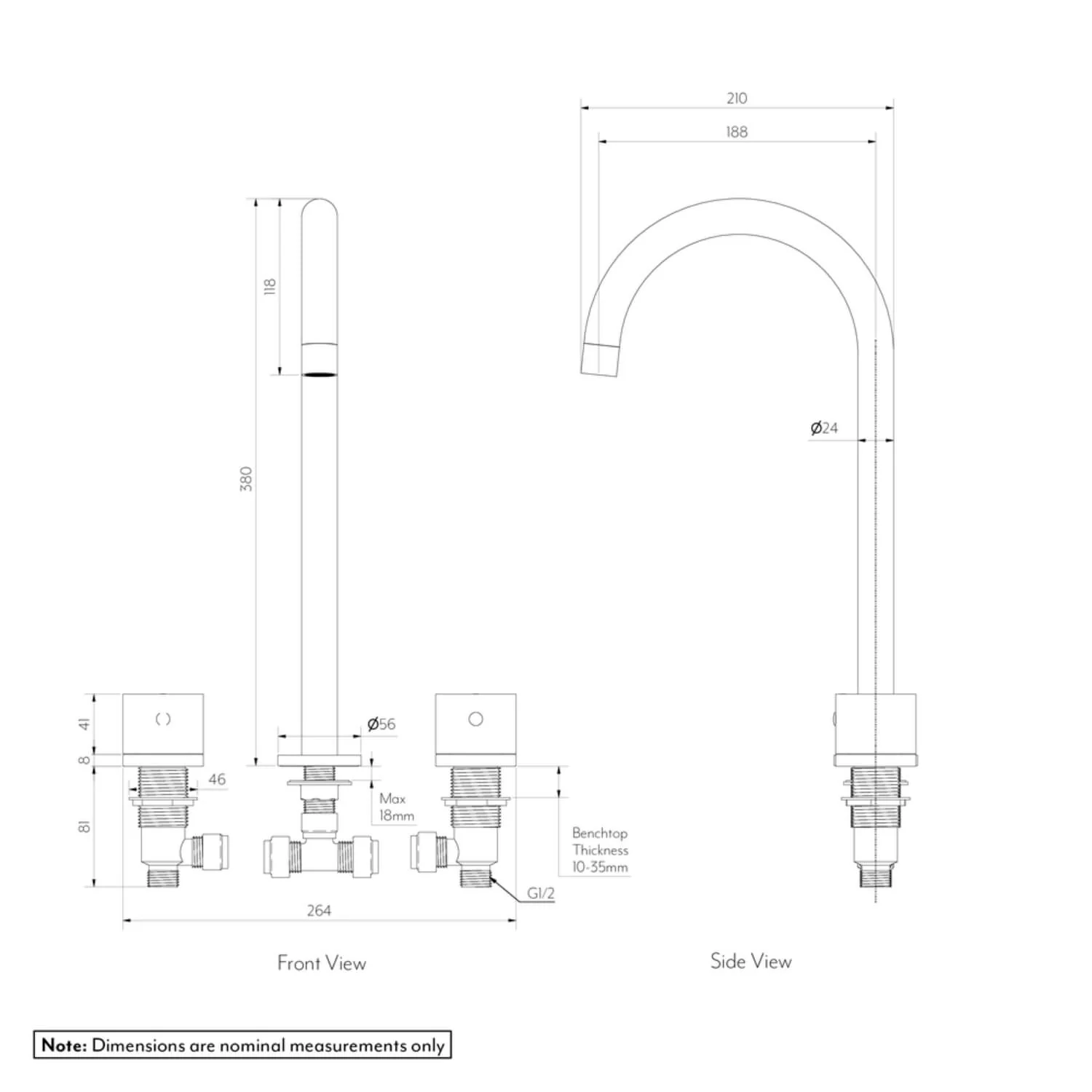 Milani Hob Assembly Tap Set - Image 9
