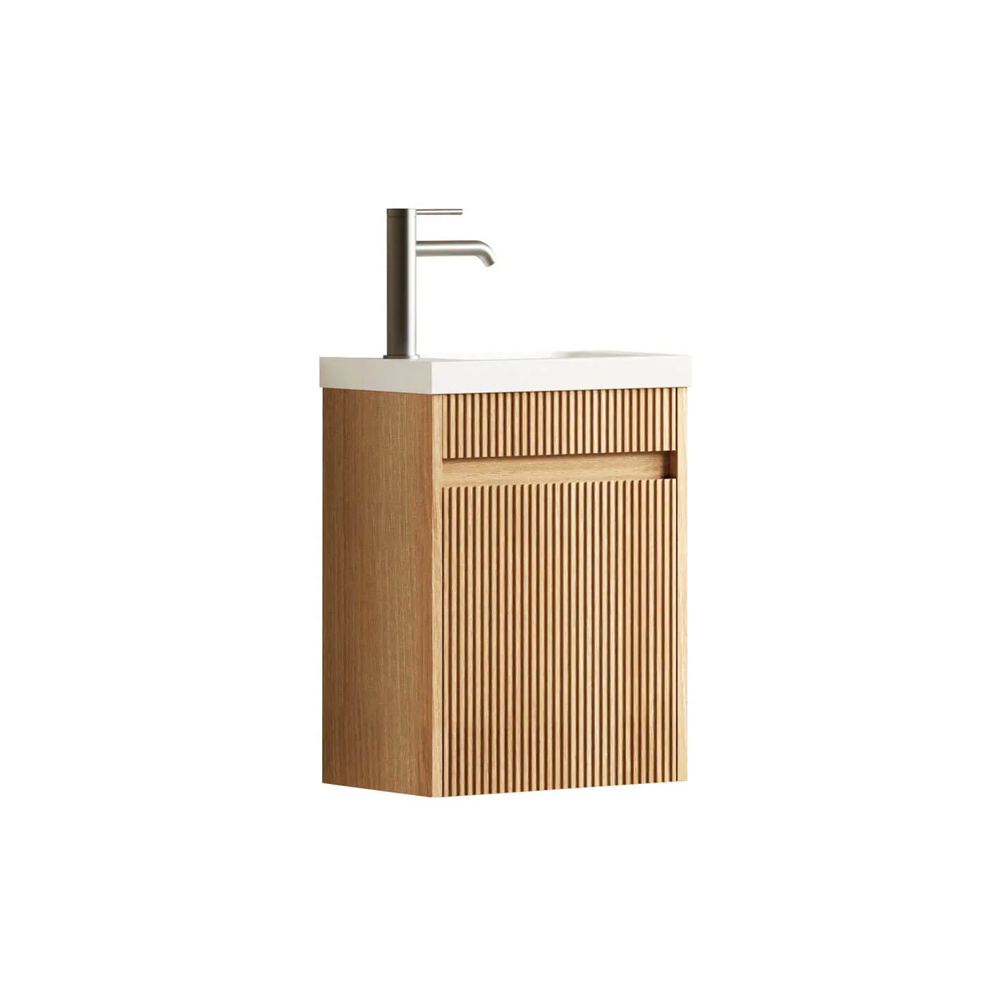 Mini Fluted Compact Vanity 400mm - Image 2