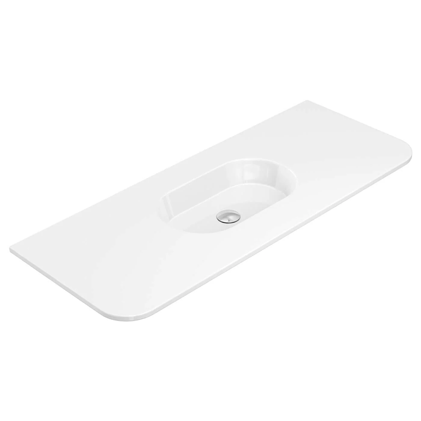 Minka Curved Fluted Matte White Wall Hung Vanity - Image 7