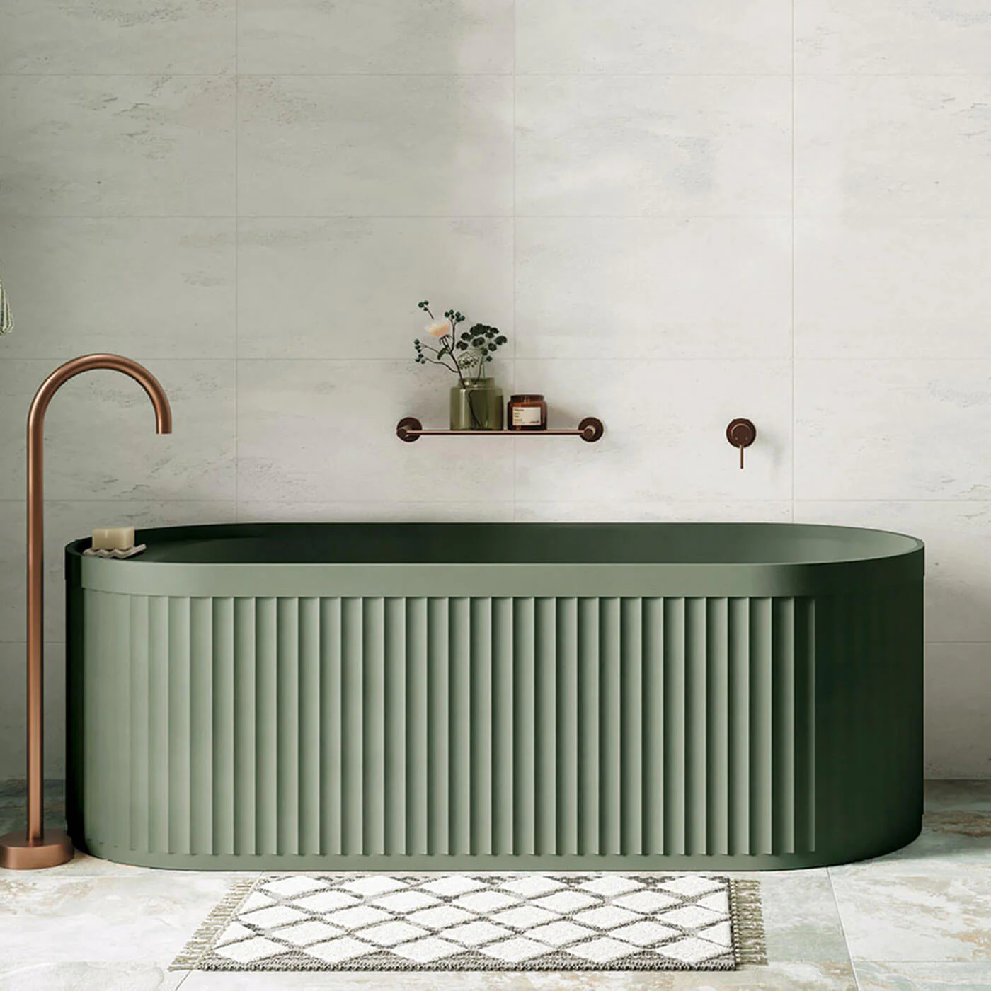Minka Solid Surface Freestanding Bathtub 1700mm - Image 4
