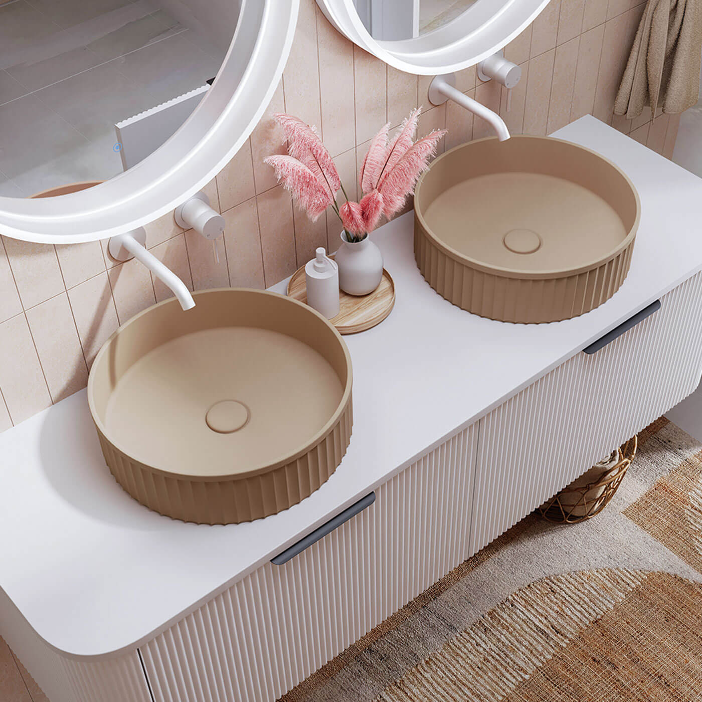 Minka Solid Surface Round Above Counter Basin 400mm - Image 6