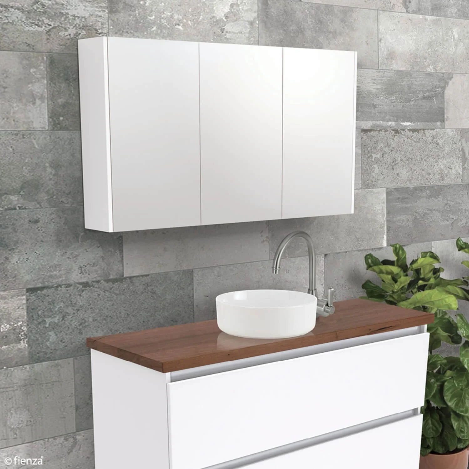Fienza Mirror Cabinet with Side Panels - Image 7
