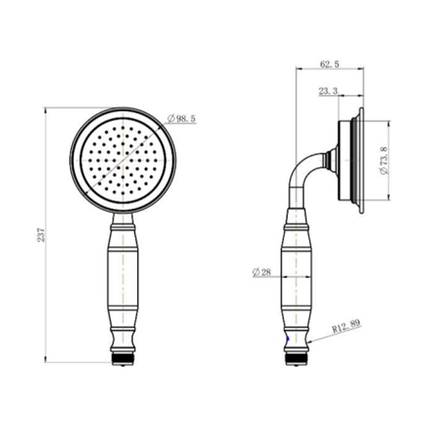 Montpellier Shower Handset Piece - Image 5