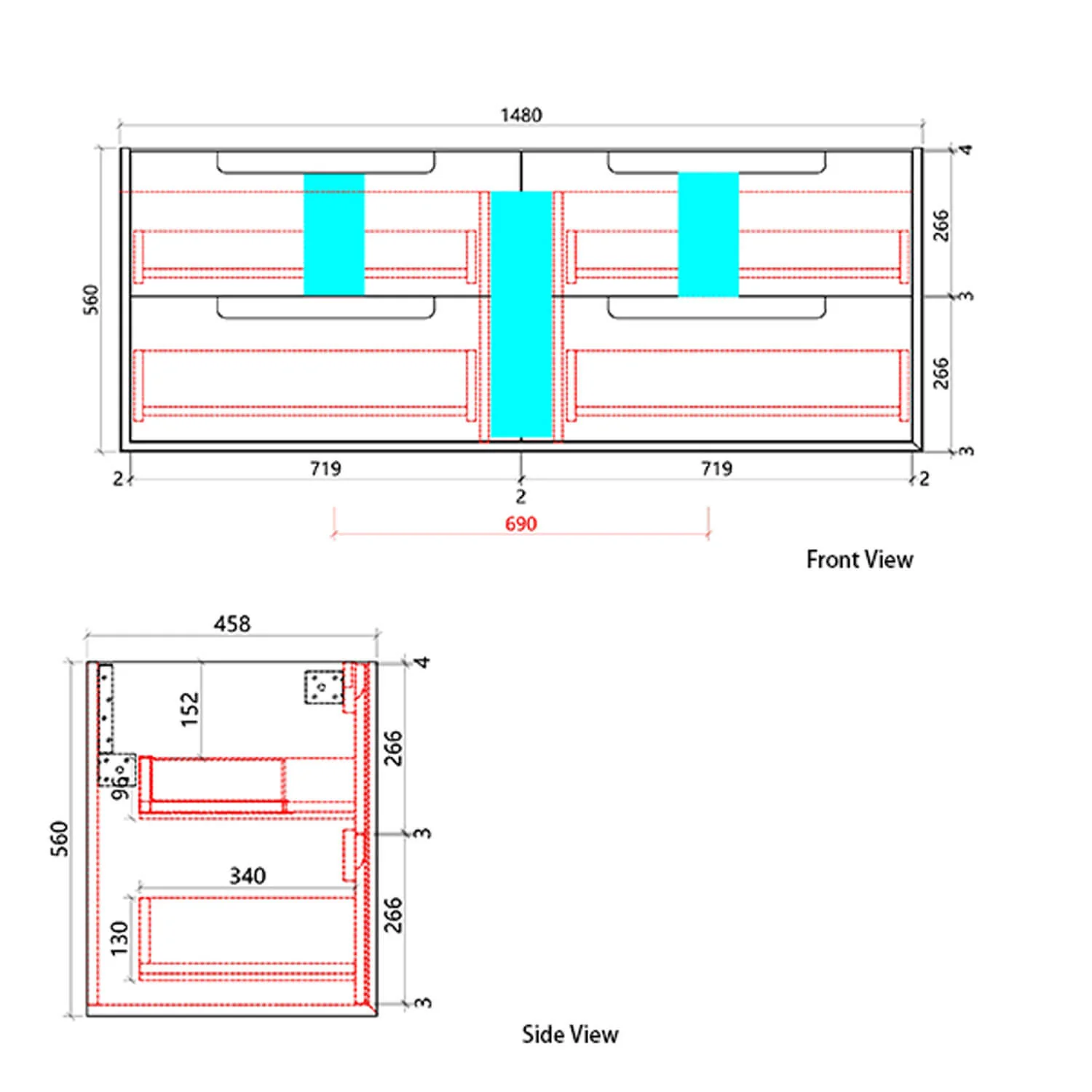 Moreno Timber Grain Wall Hung Vanity - Image 11