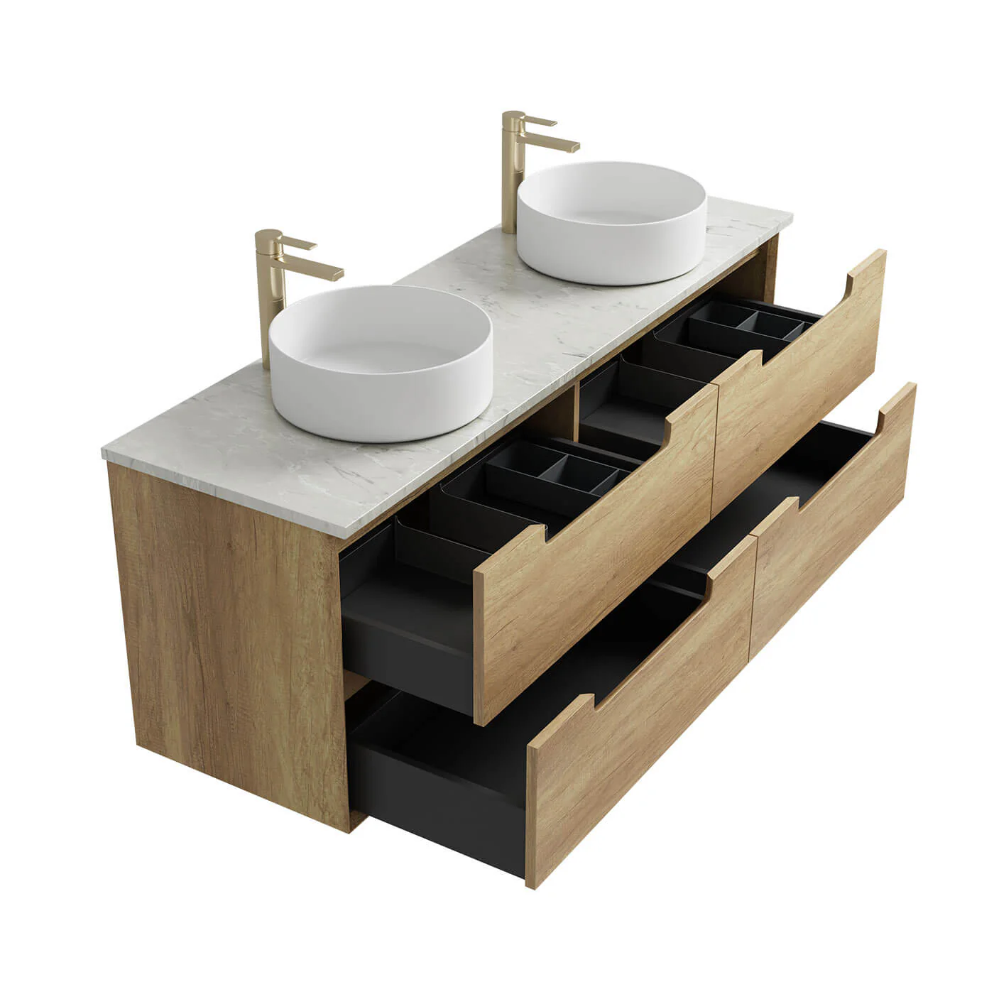 Moreno Timber Grain Wall Hung Vanity - Image 6