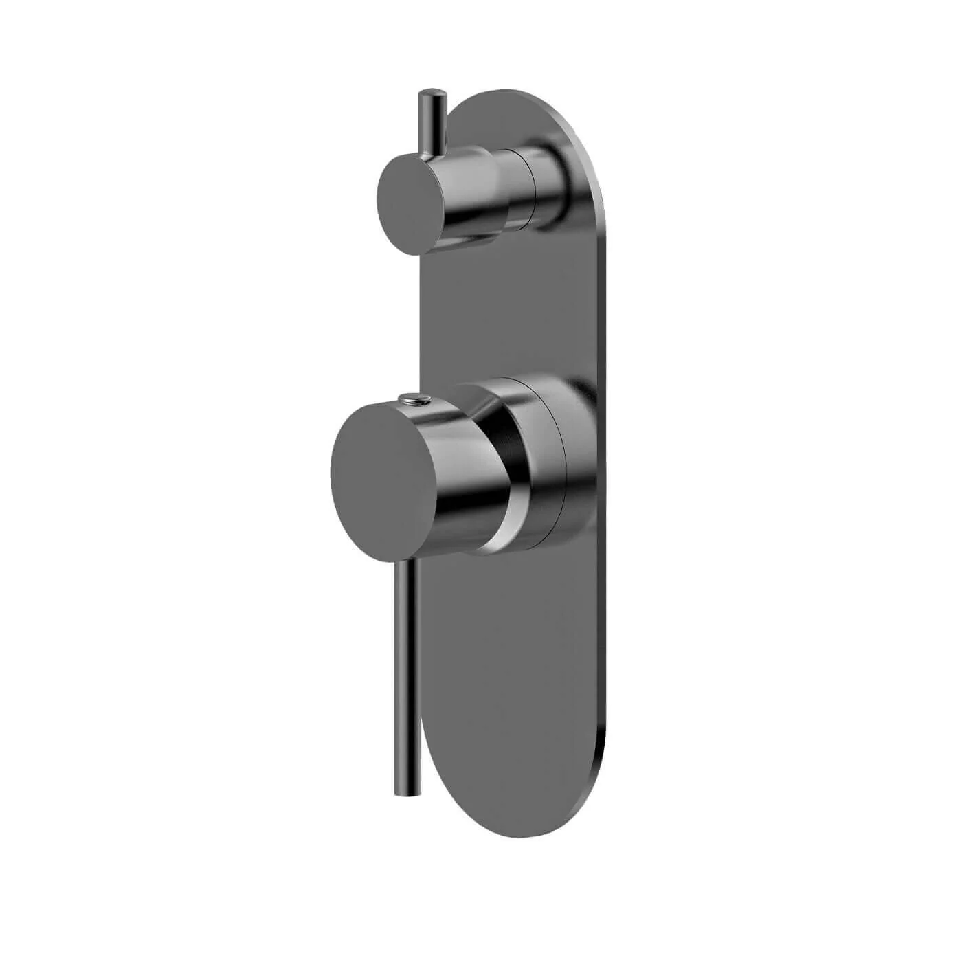 Morgan Bathroom Pin Handle Wall Mixer with Diverter - Image 5