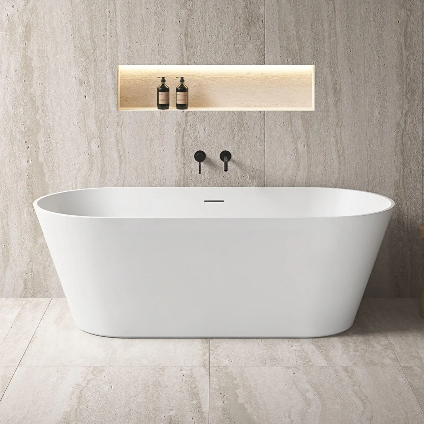 Nava Oval Freestanding Overflow Bathtub