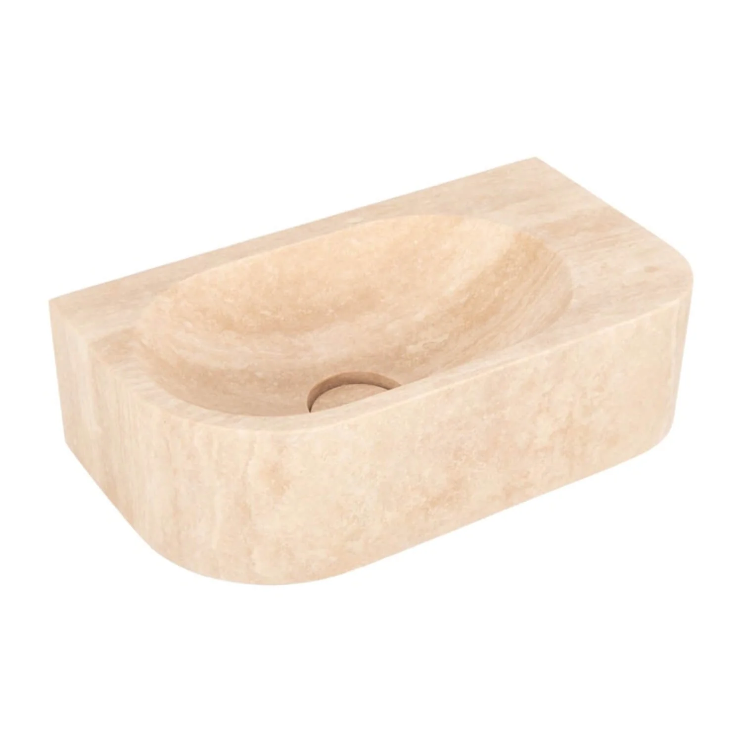 Pedra Wall Hung Stone Basin 420mm - Image 3