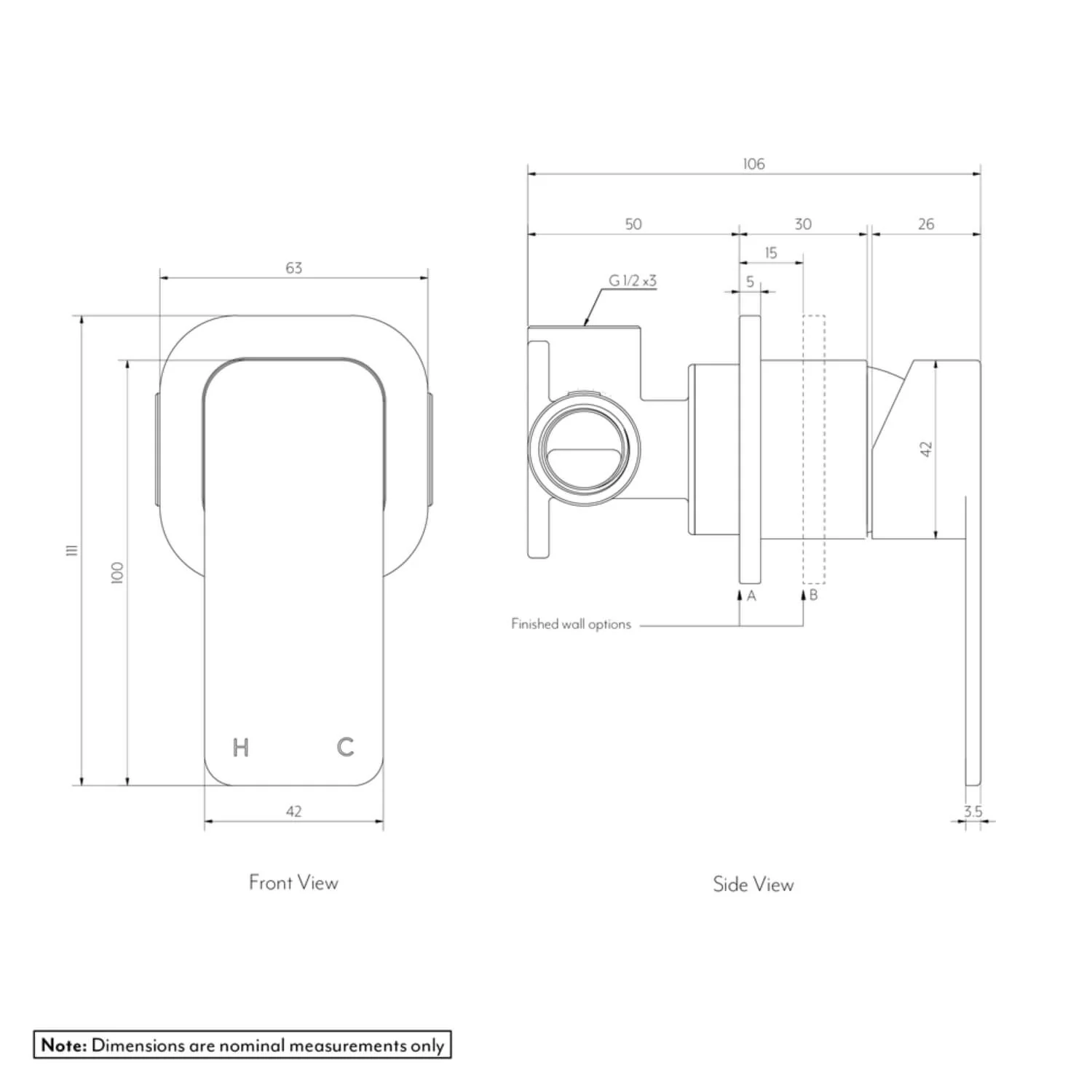 Nesso Minimal Wall Mixer - Image 7