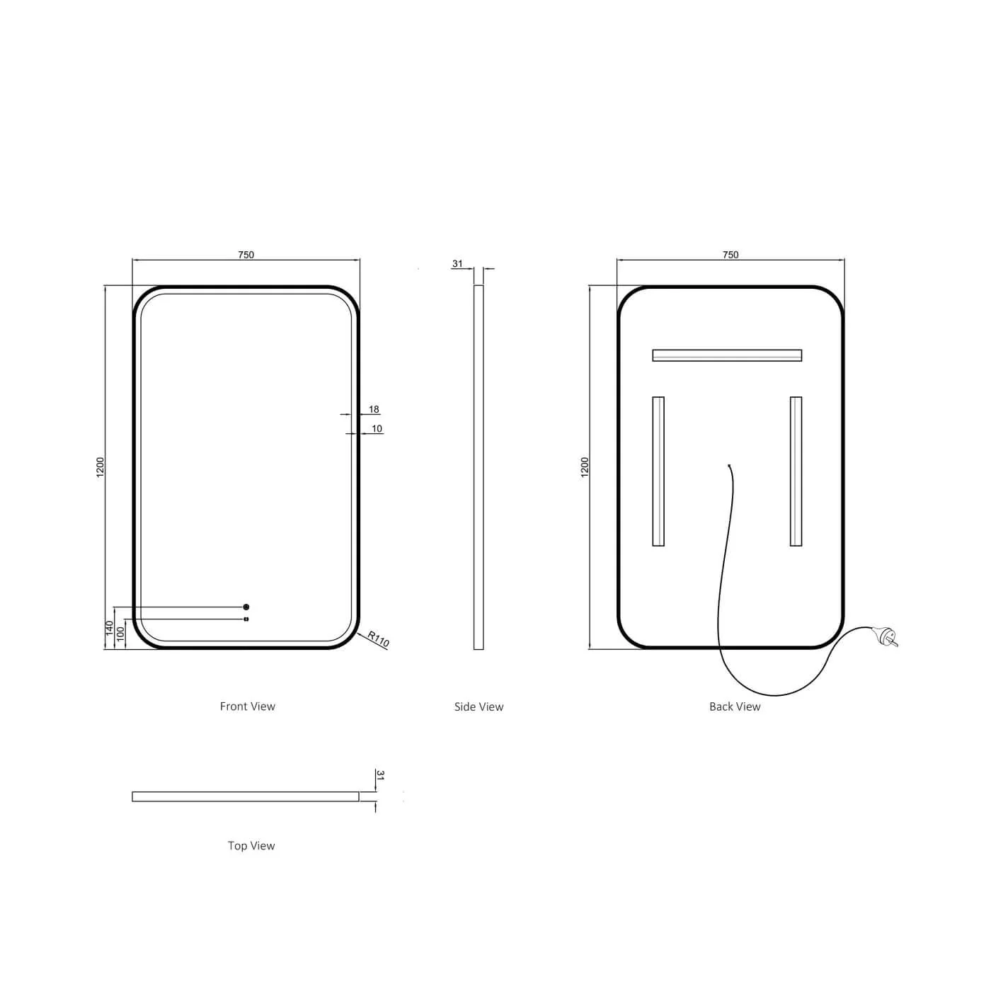 Newport LED Framed Bathroom Mirror - Image 9